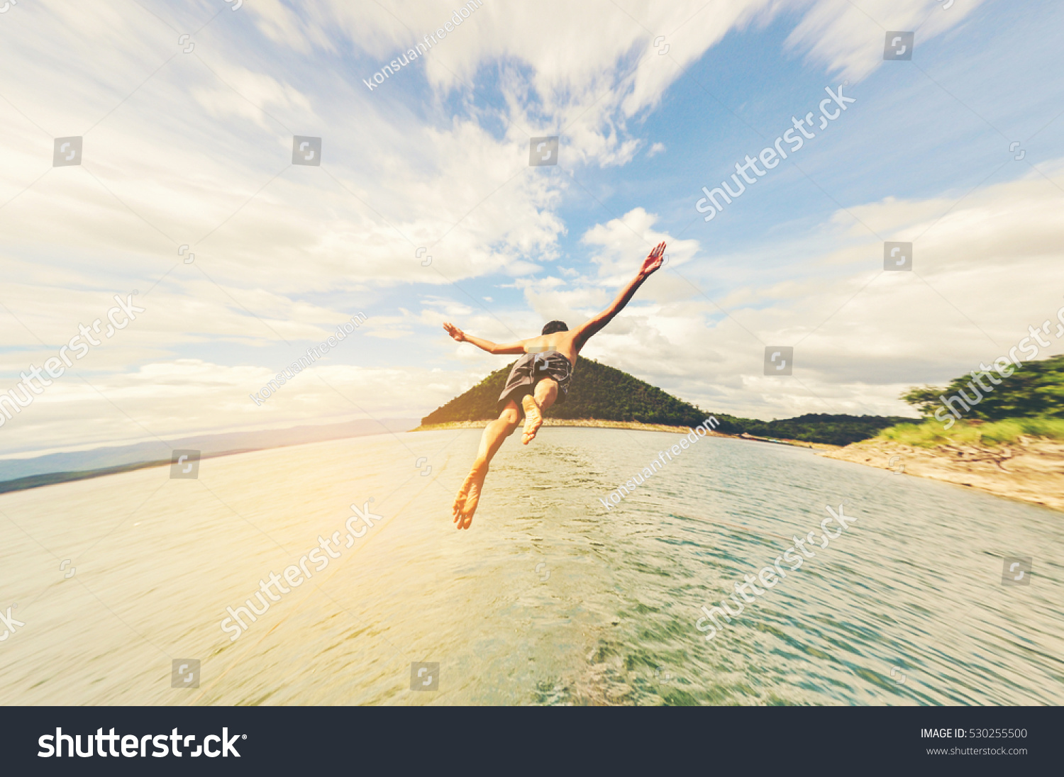 Jumping and flying freely ,fly freely to ocean #530255500