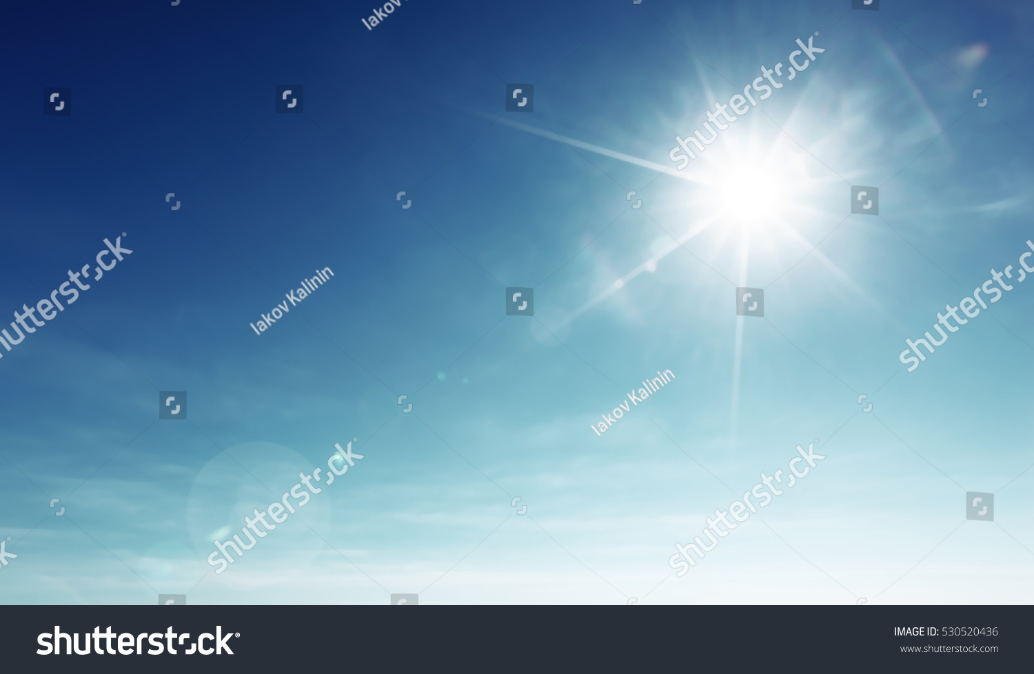 blue sky and sun #530520436