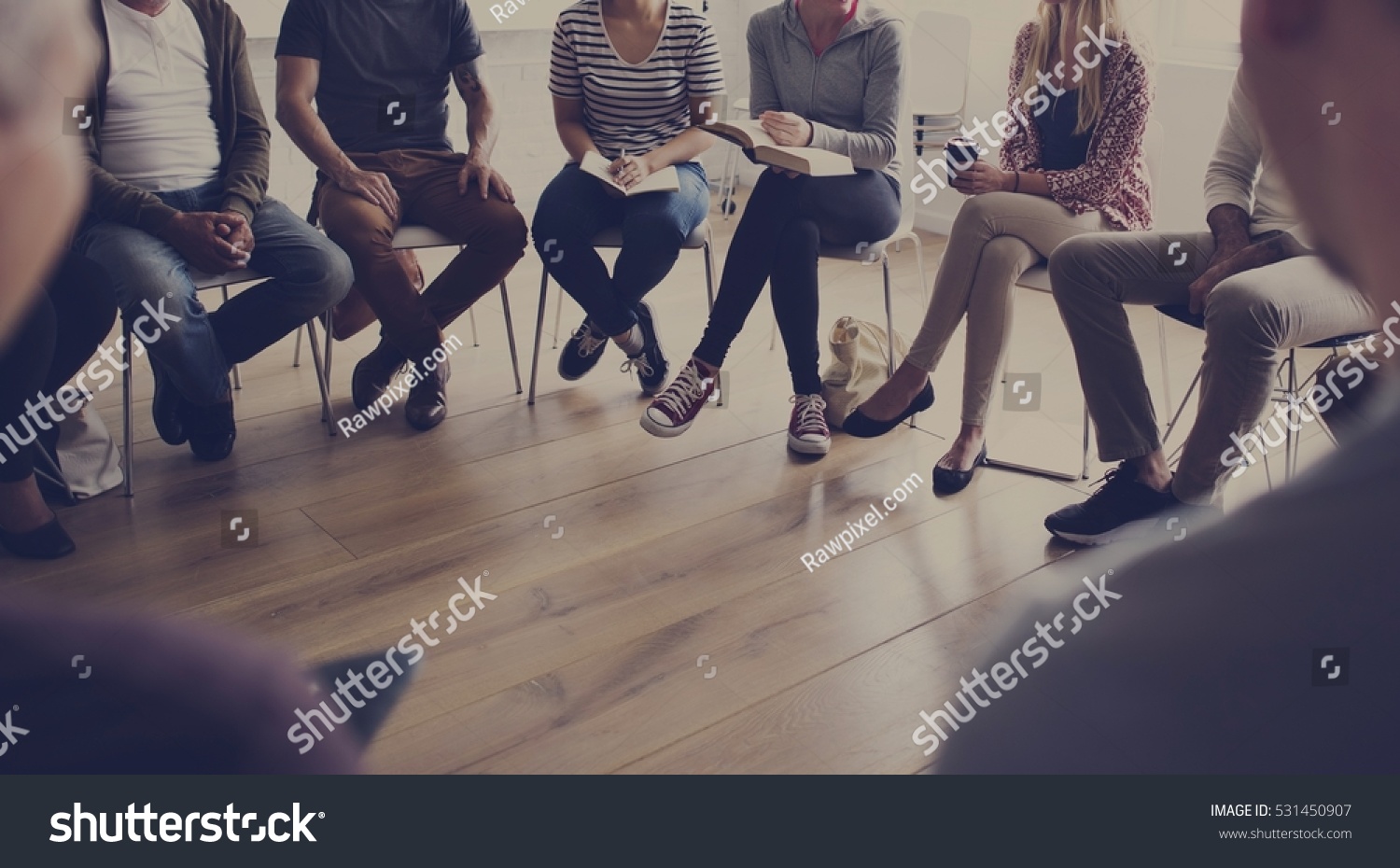 People sitting in a circle counseling #531450907