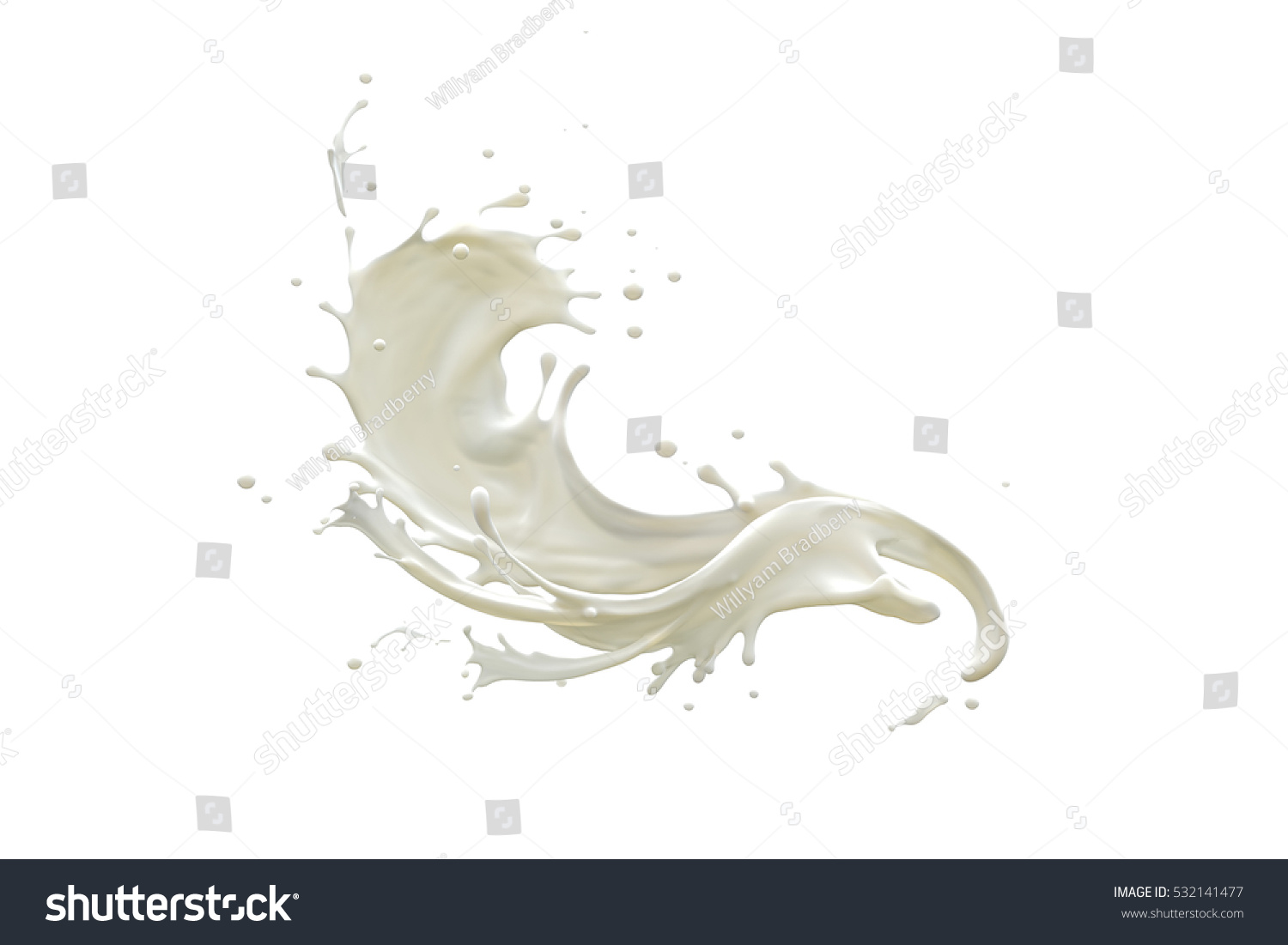 Milk drops and splashes isolated on white background.  #532141477