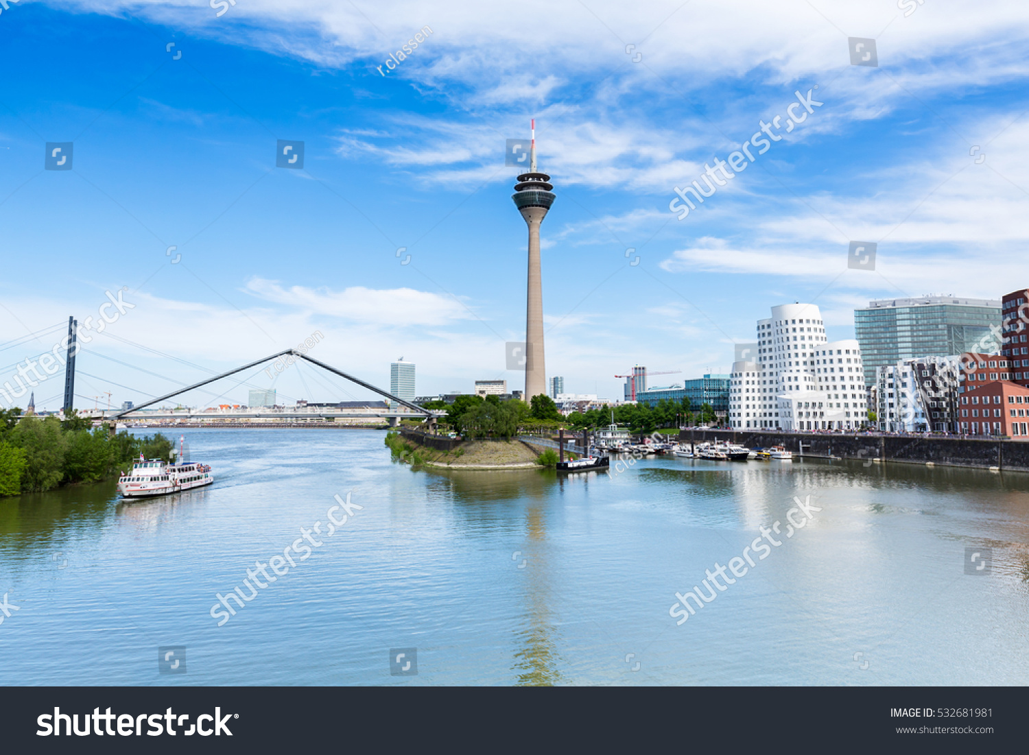 Dusseldorf cityscape skyline at summer, Germany #532681981