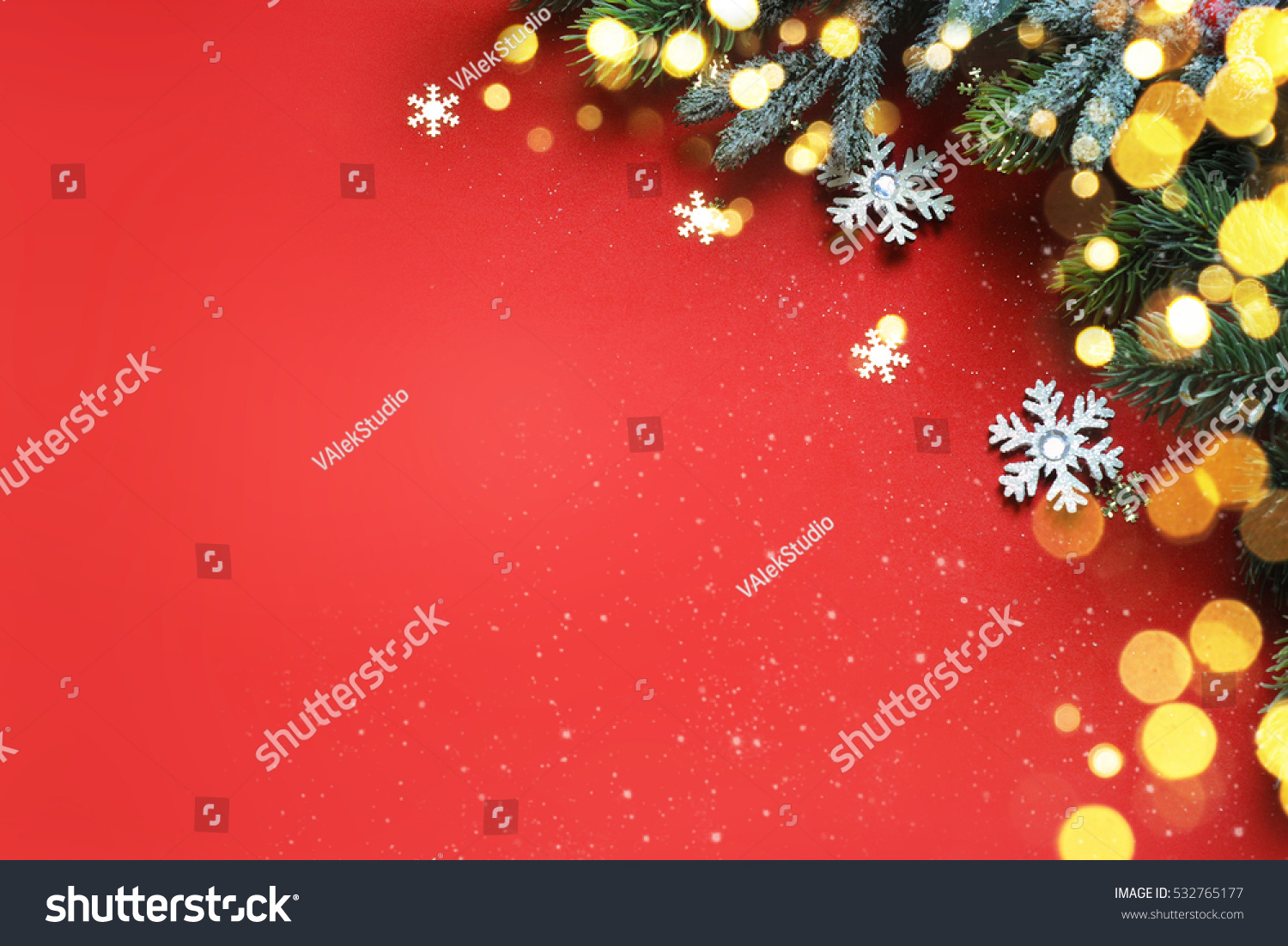  Christmas ornaments on blue background, border design, top view #532765177