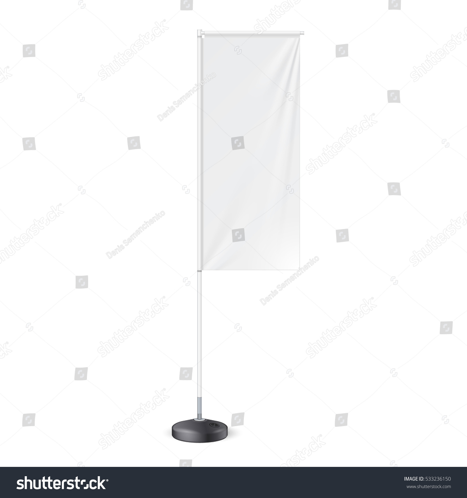 Outdoor Panel Flag With Ground Fillable Water - Royalty Free Stock ...