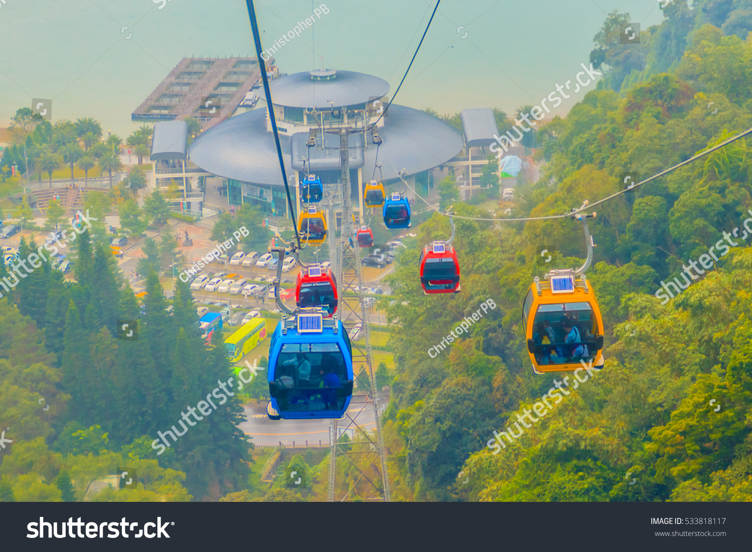 The Sun Moon Lake Ropeway is a scenic gondola cable car service that connects Sun Moon Lake with the Formosa Aboriginal Culture Village theme park. #533818117