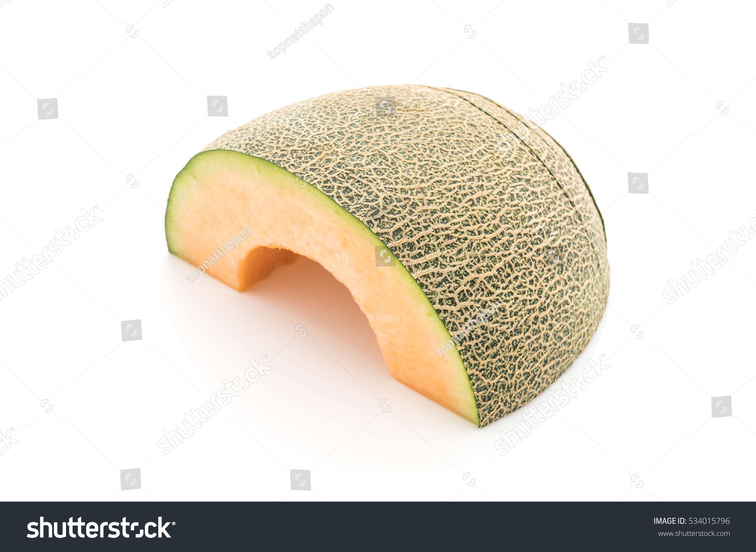 cantaloupe melon on white background #534015796