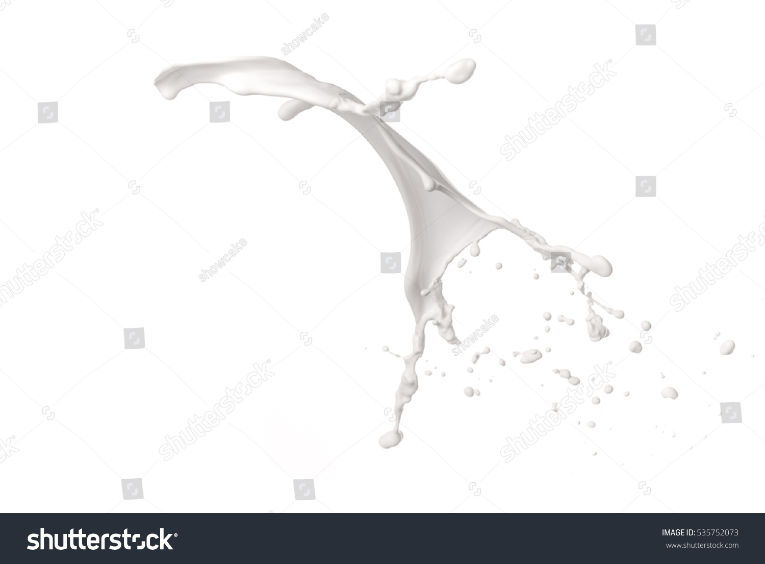 Milk splash on White Background #535752073