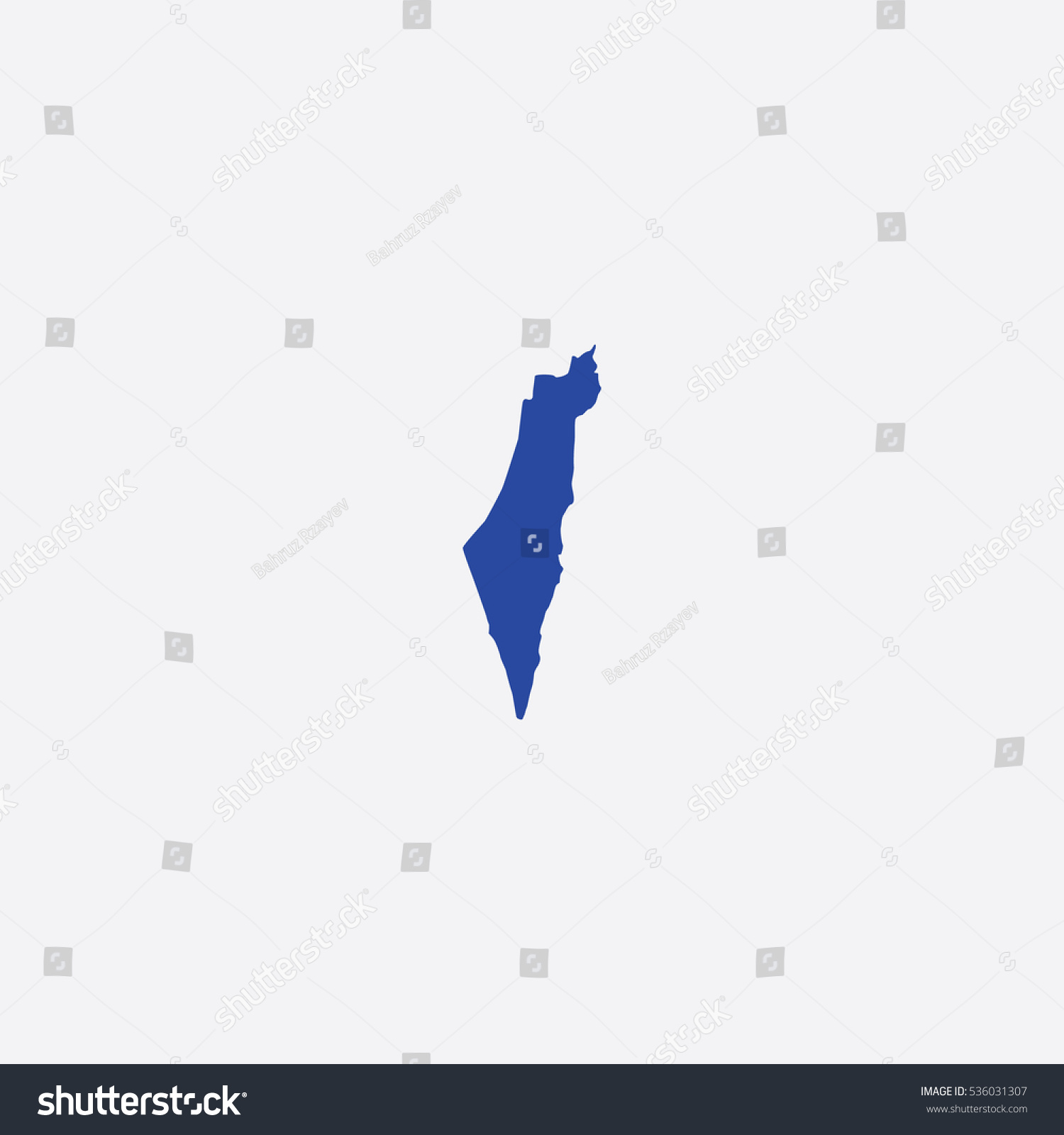 Map Of Israel Vector Illustration - Royalty Free Stock Vector 536031307 