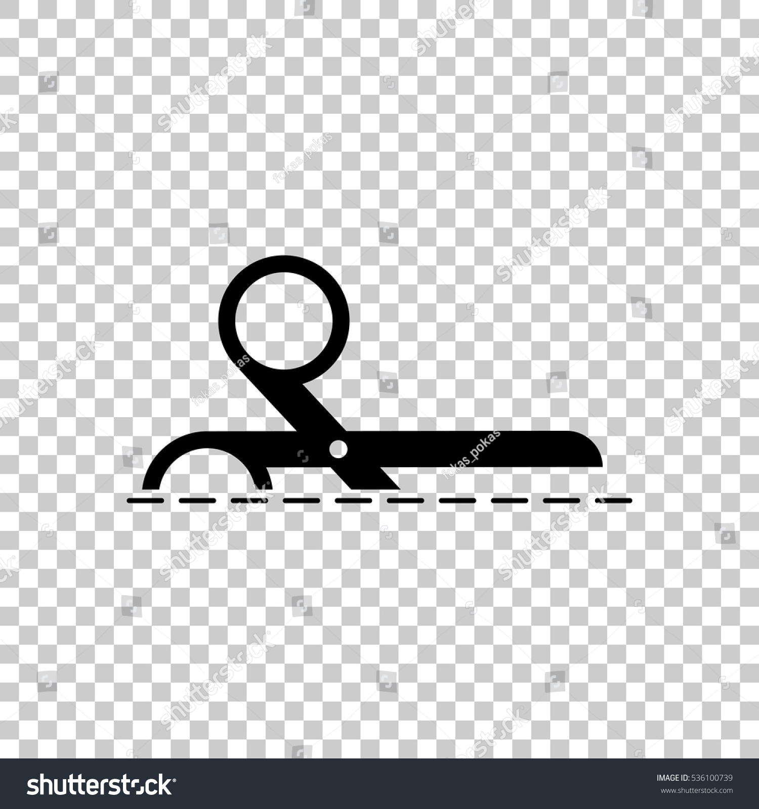 scissors icon. Black icon on transparent background. #536100739