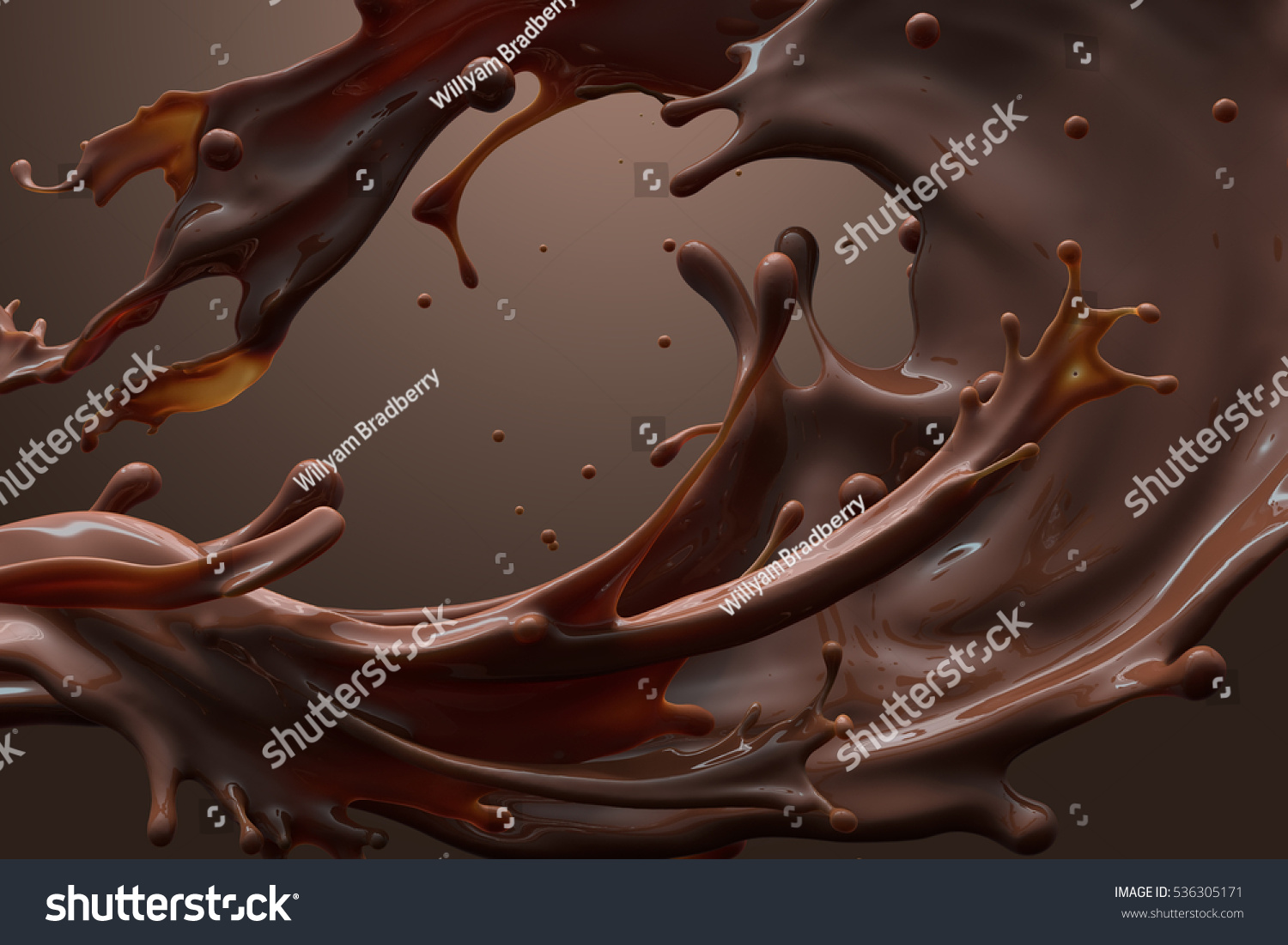 splash of brownish hot coffee or chocolate on brown background. #536305171