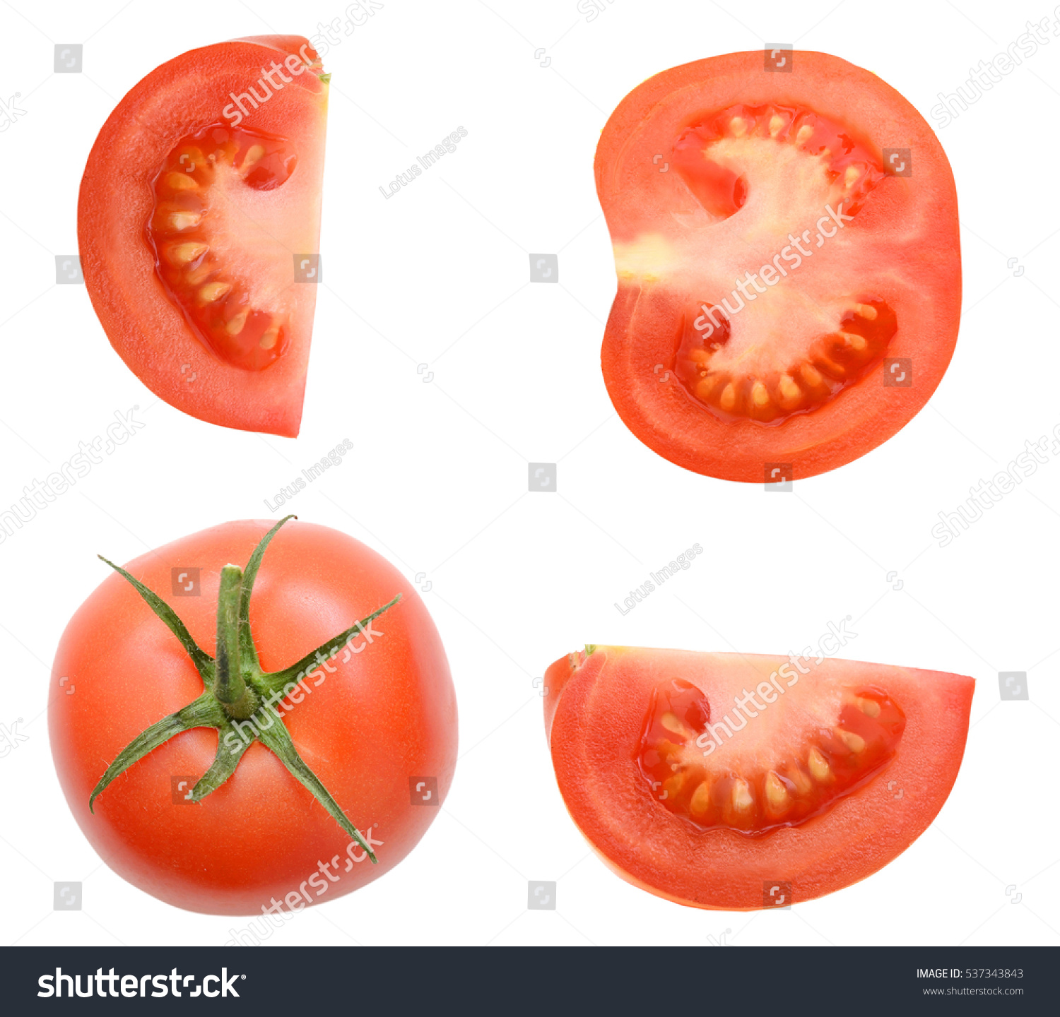 A slice tomato isolated #537343843