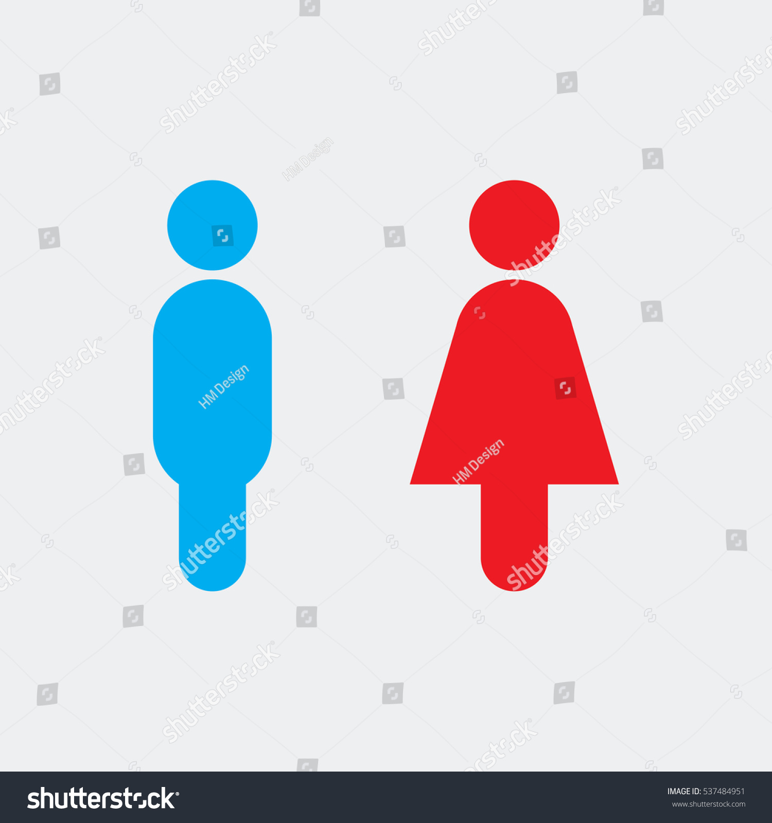 male and female icon vector #537484951