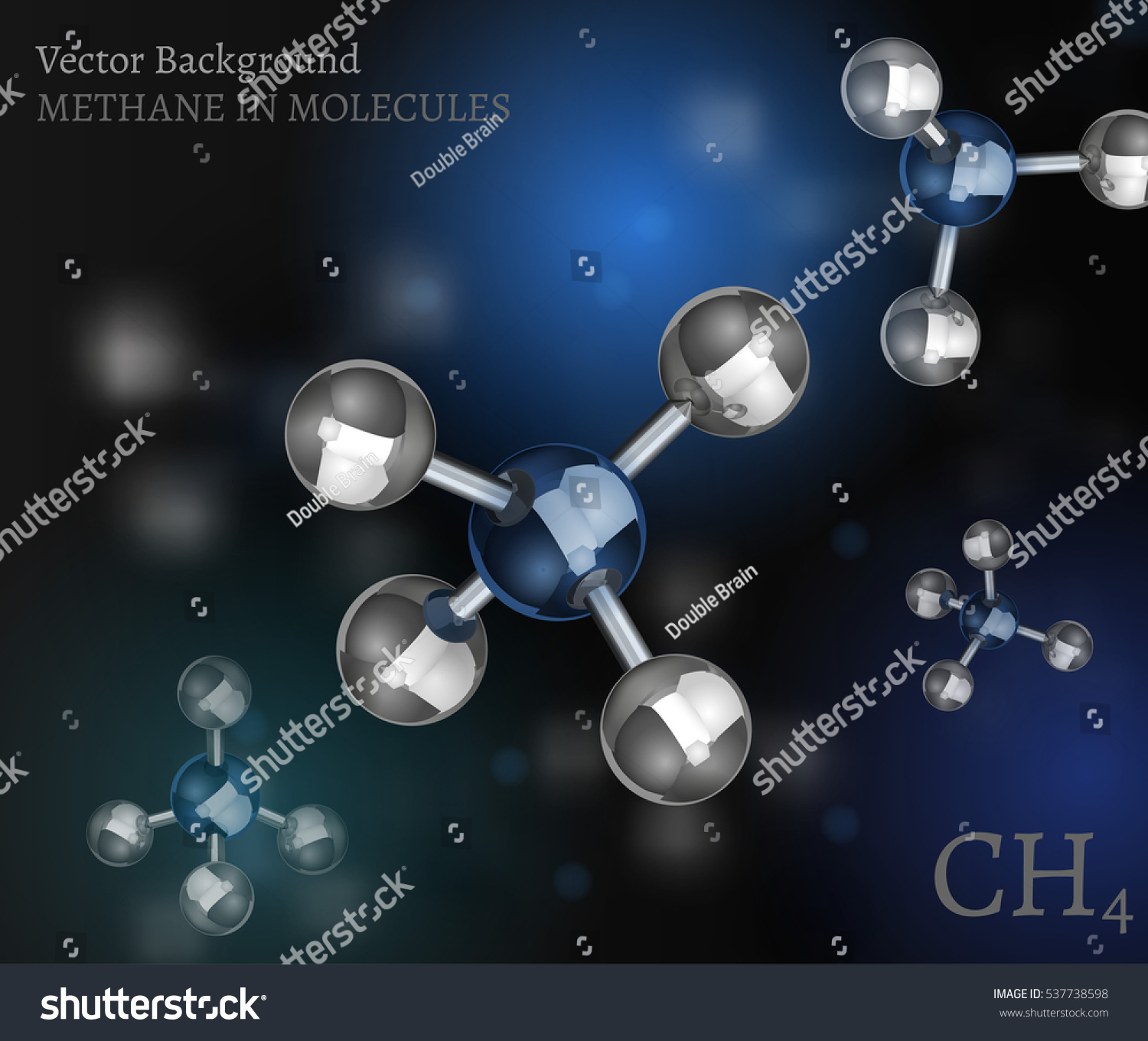 Scientific Backdrop With Methane Molecules In 3D - Royalty Free Stock ...