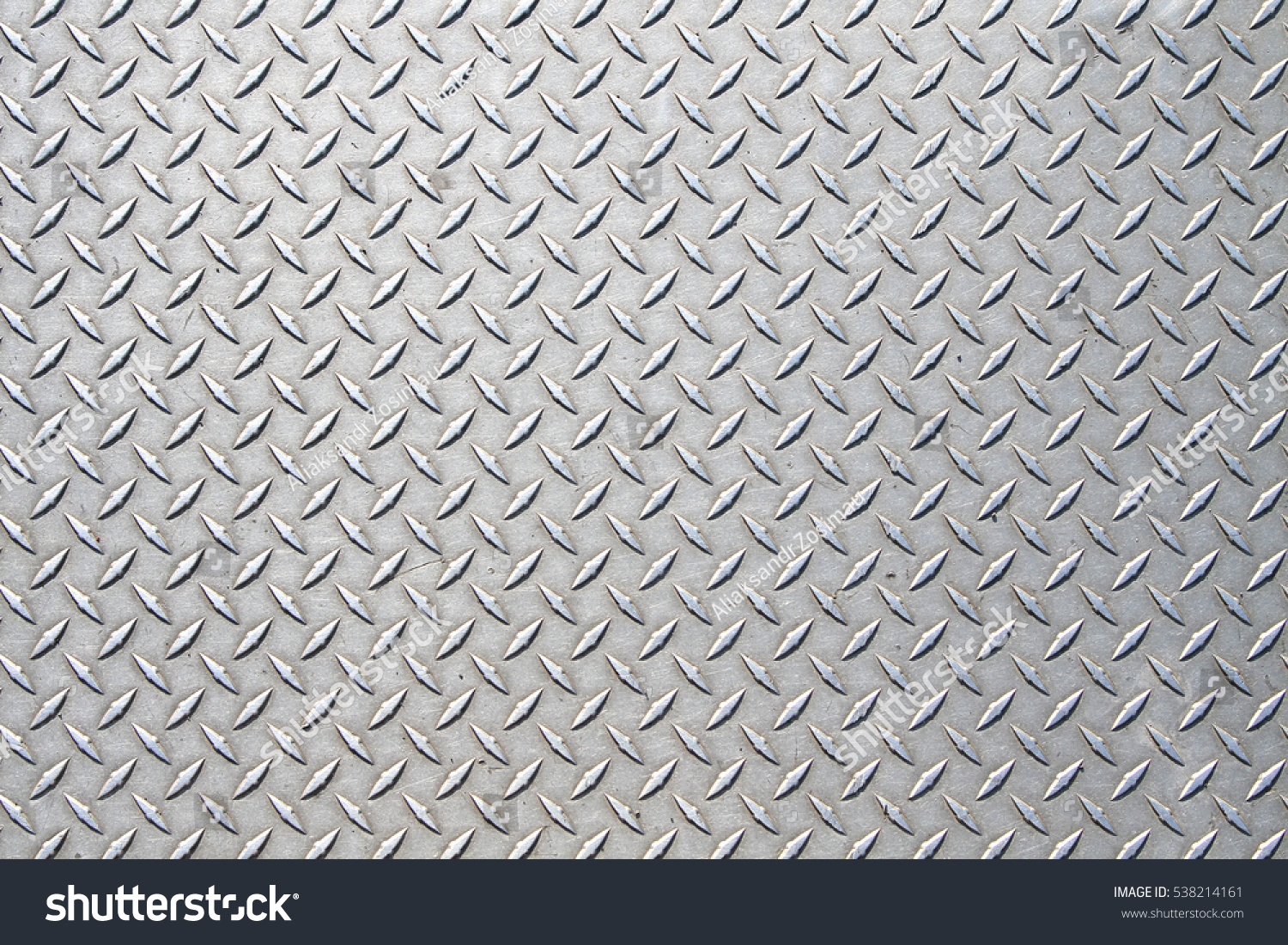 Metal floor plate with diamond pattern. #538214161