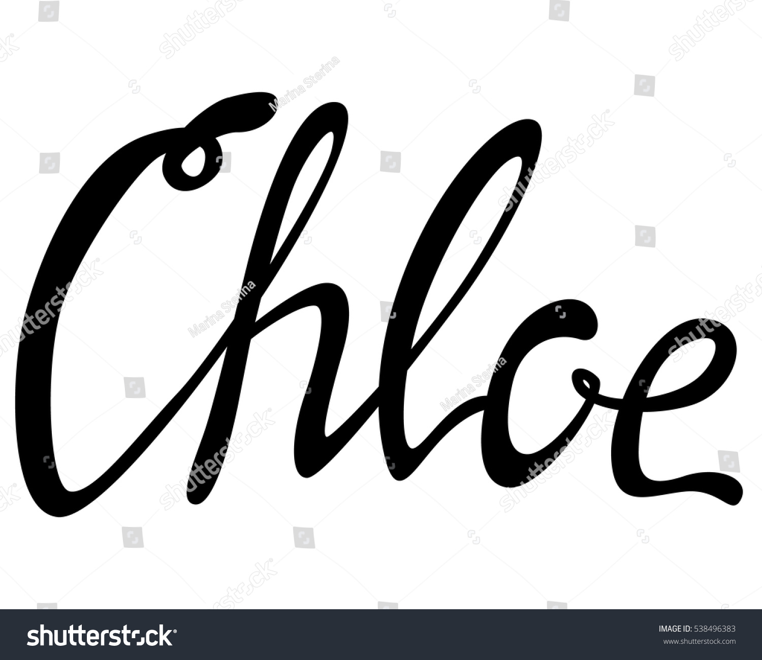 Vector Chloe name lettering - Royalty Free Stock Vector 538496383 ...