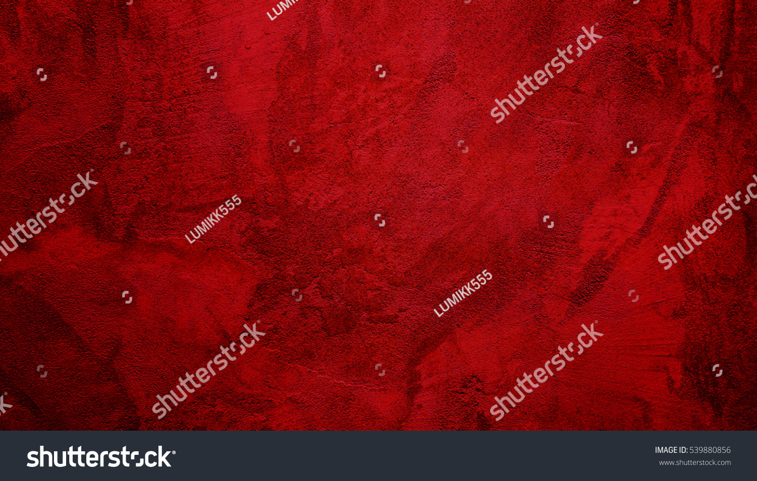 Beautiful Abstract Grunge Decorative Dark Red Stucco Wall Background. Valentines Christmas Design Layout. Art Rough Stylized Texture Banner With Copy Space. #539880856