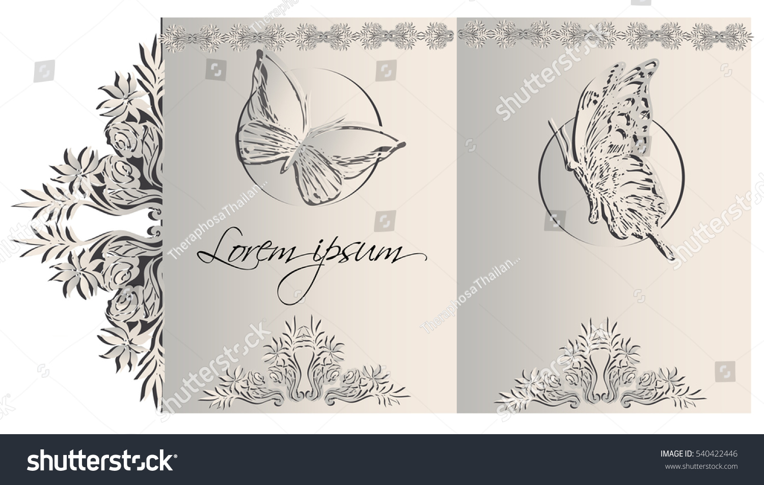 greeting card design. Poster, page, banner, brochure, template. Vector illustration. #540422446