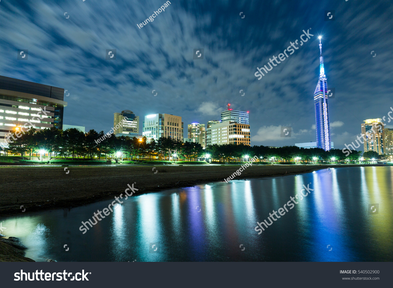 Fukuoka city at night #540502900