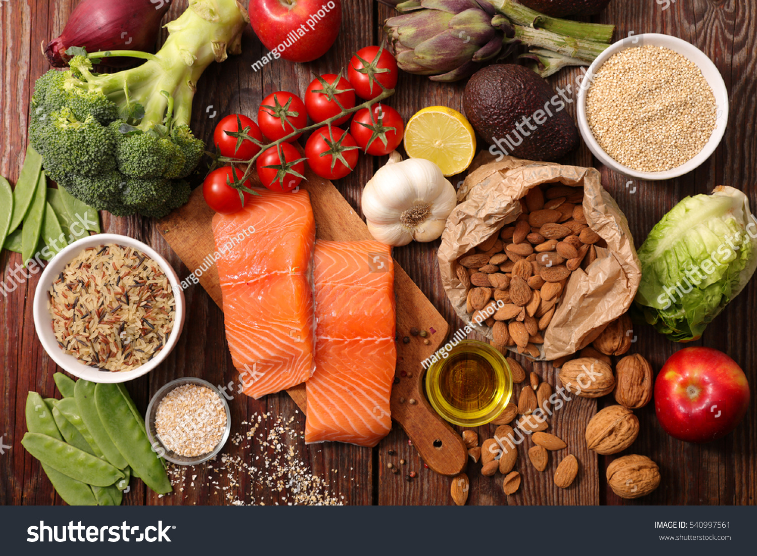 selection of healthy food #540997561