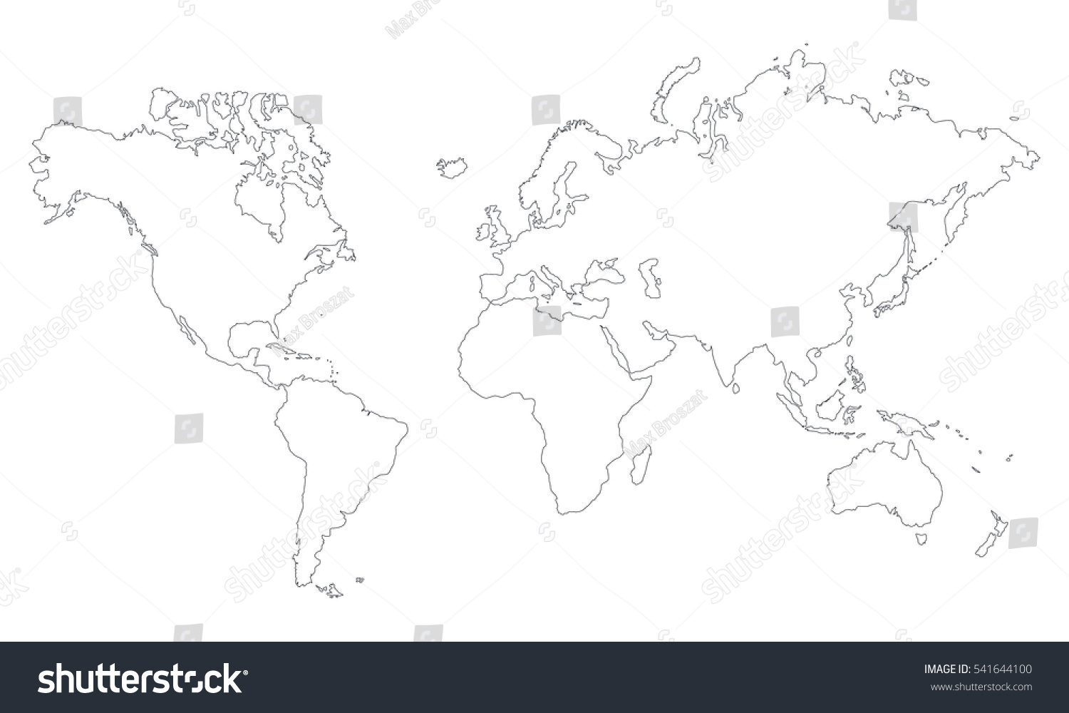 vector-world-map-without-countries-plain-royalty-free-stock