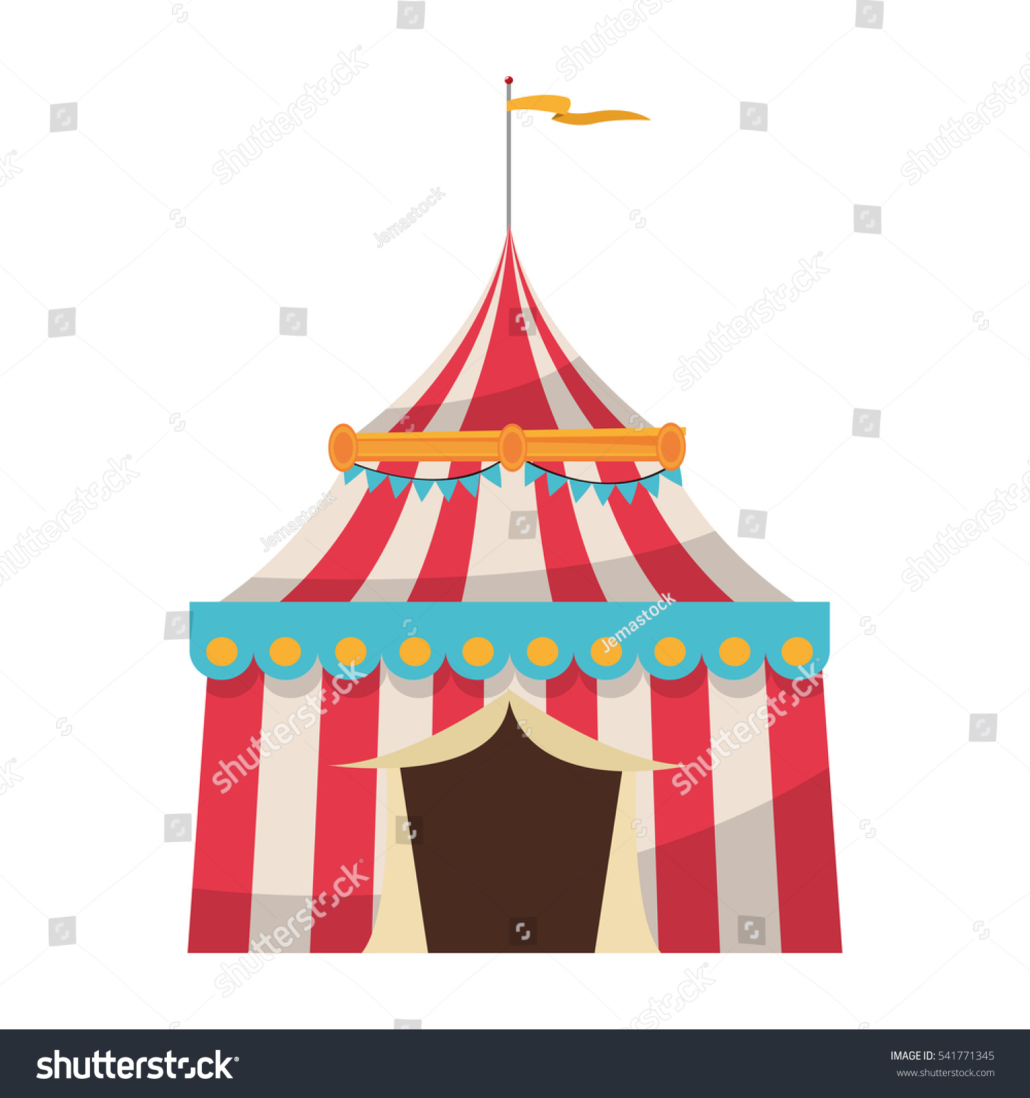 Isolated carnival tent design - Royalty Free Stock Vector 541771345 ...