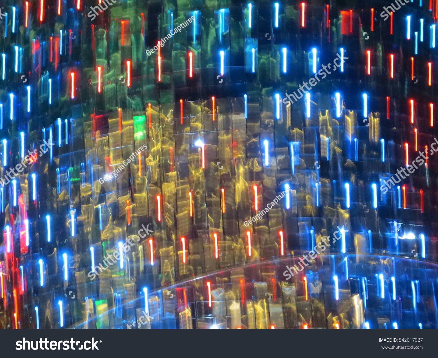 Decorative holiday lights in Central Park, Jakarta. #542017927