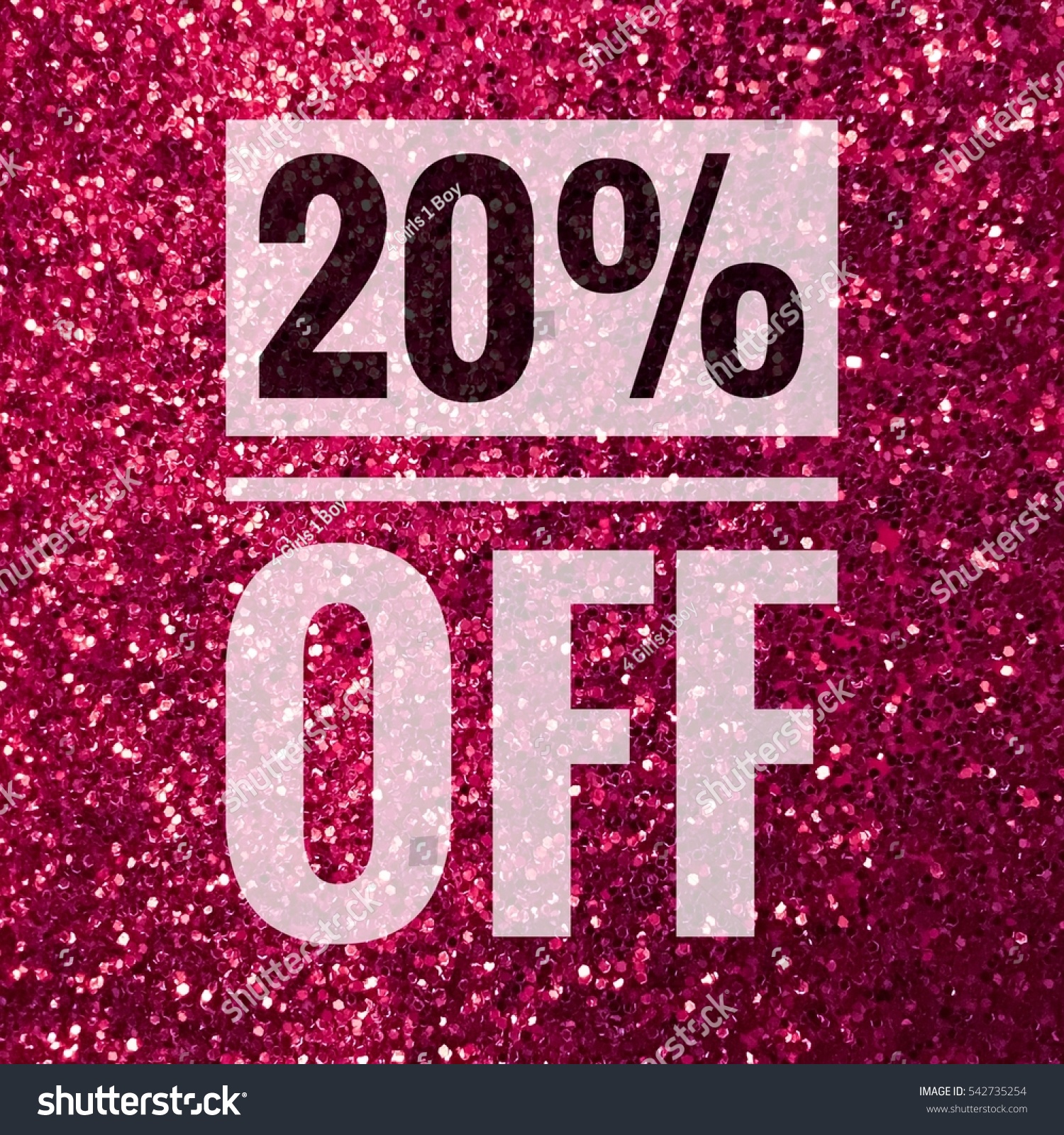 Sale Twenty Percent Off Sign On Pink Glitter Royalty Free Stock Photo Avopix Com