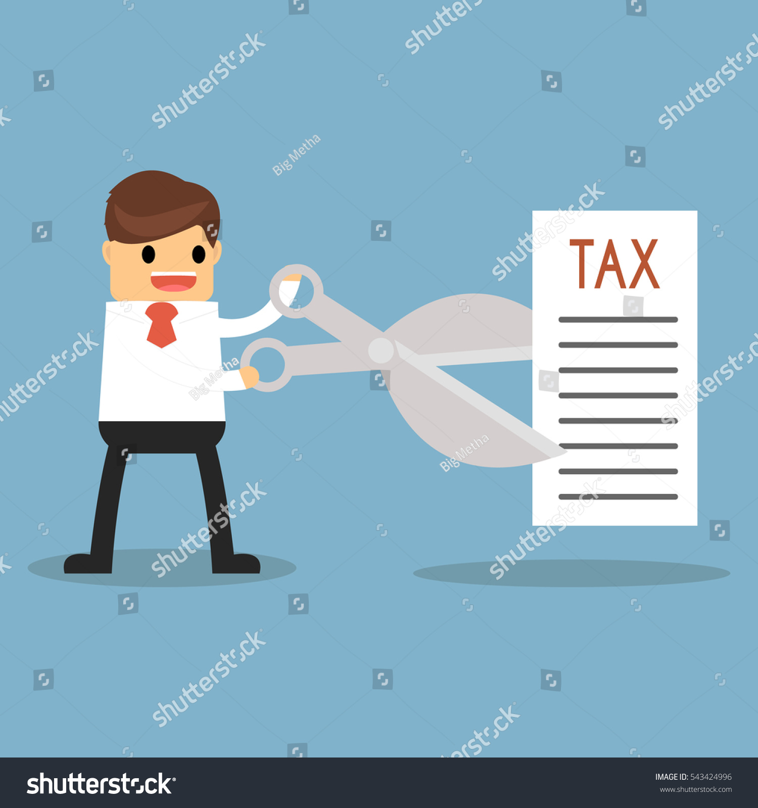 Tax Deduction. Business Concept - Royalty Free Stock Vector 543424996 ...