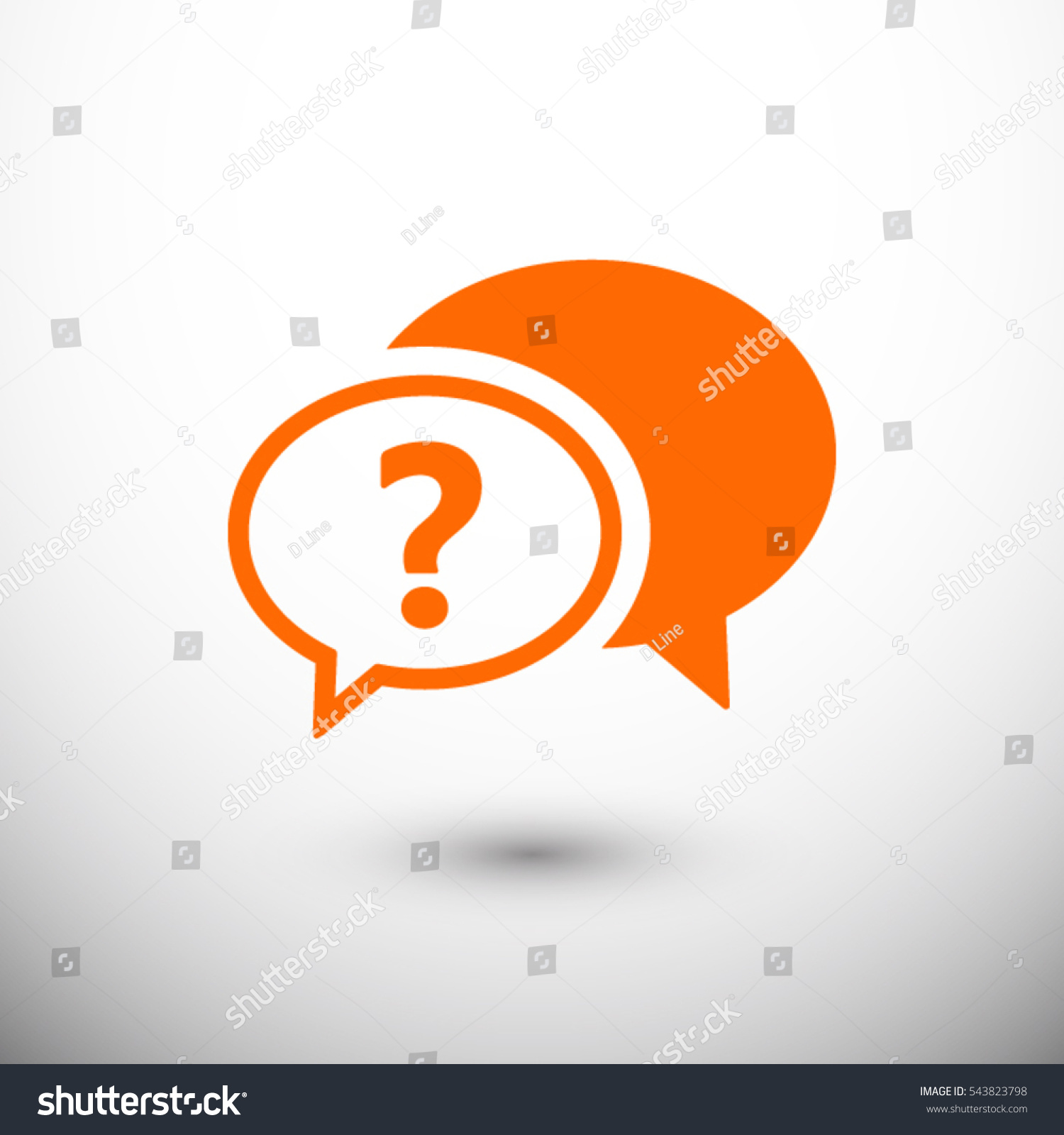 Chat, question  icon. One of set web icons #543823798