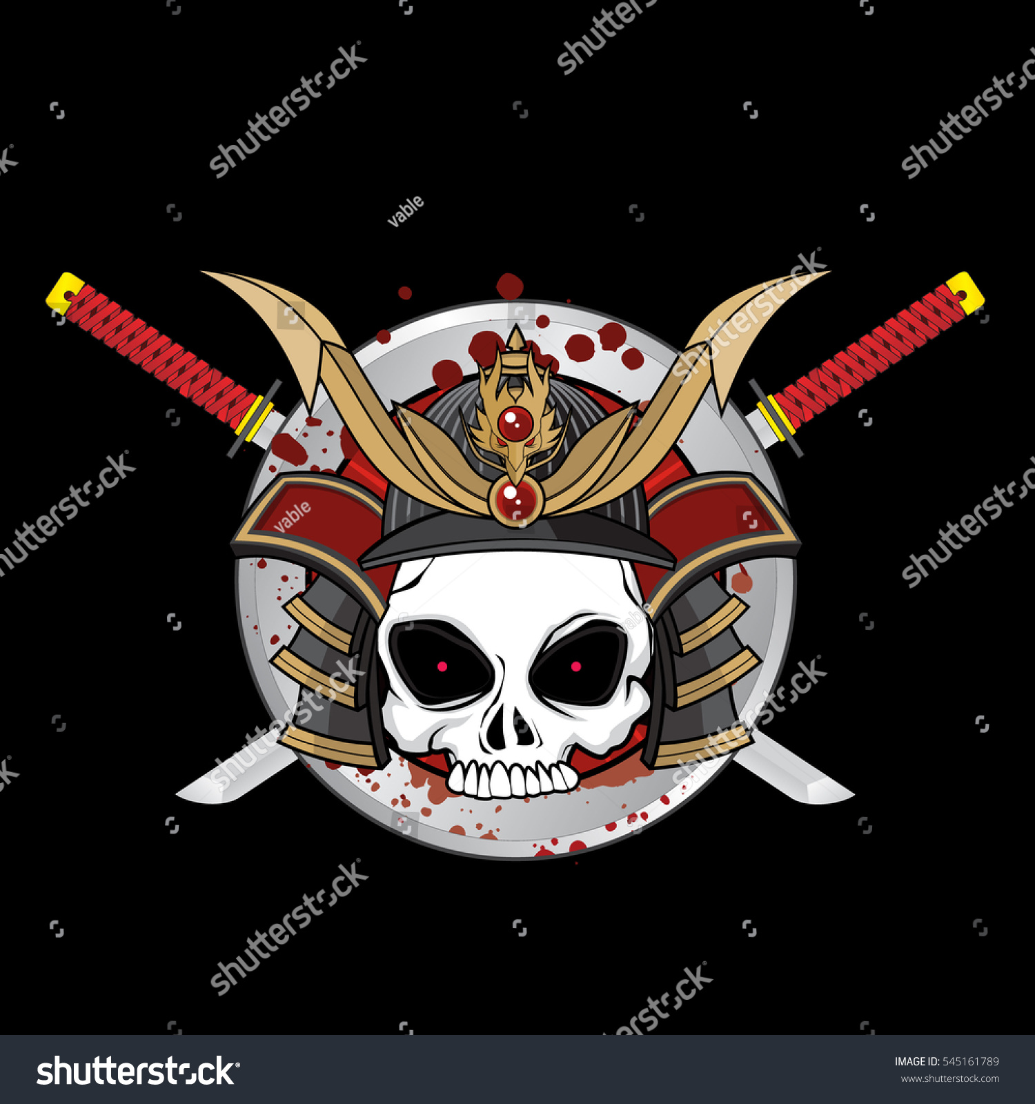 Japanese Skull Warrior Stock Photo 545161789 Avopix Com - blood skull warrior decal roblox