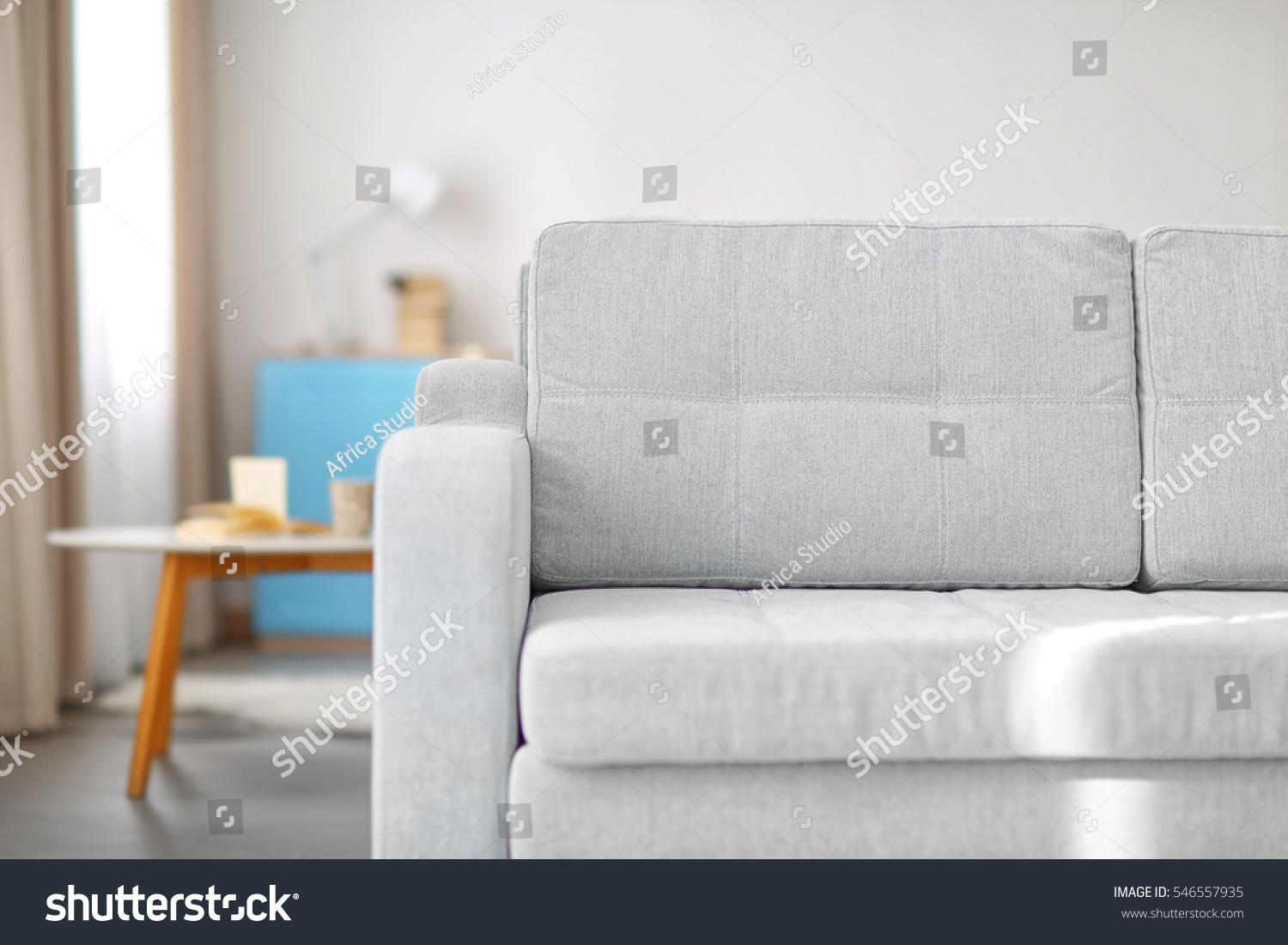 New cozy couch in modern room interior #546557935