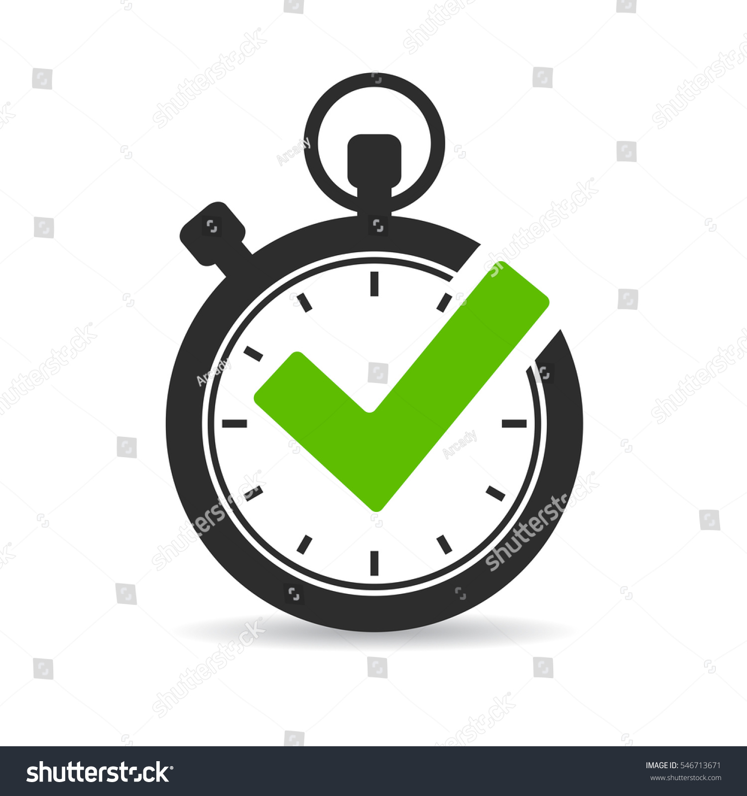 Stopwatch vector icon isolated on white background. Time timer vector icon. #546713671
