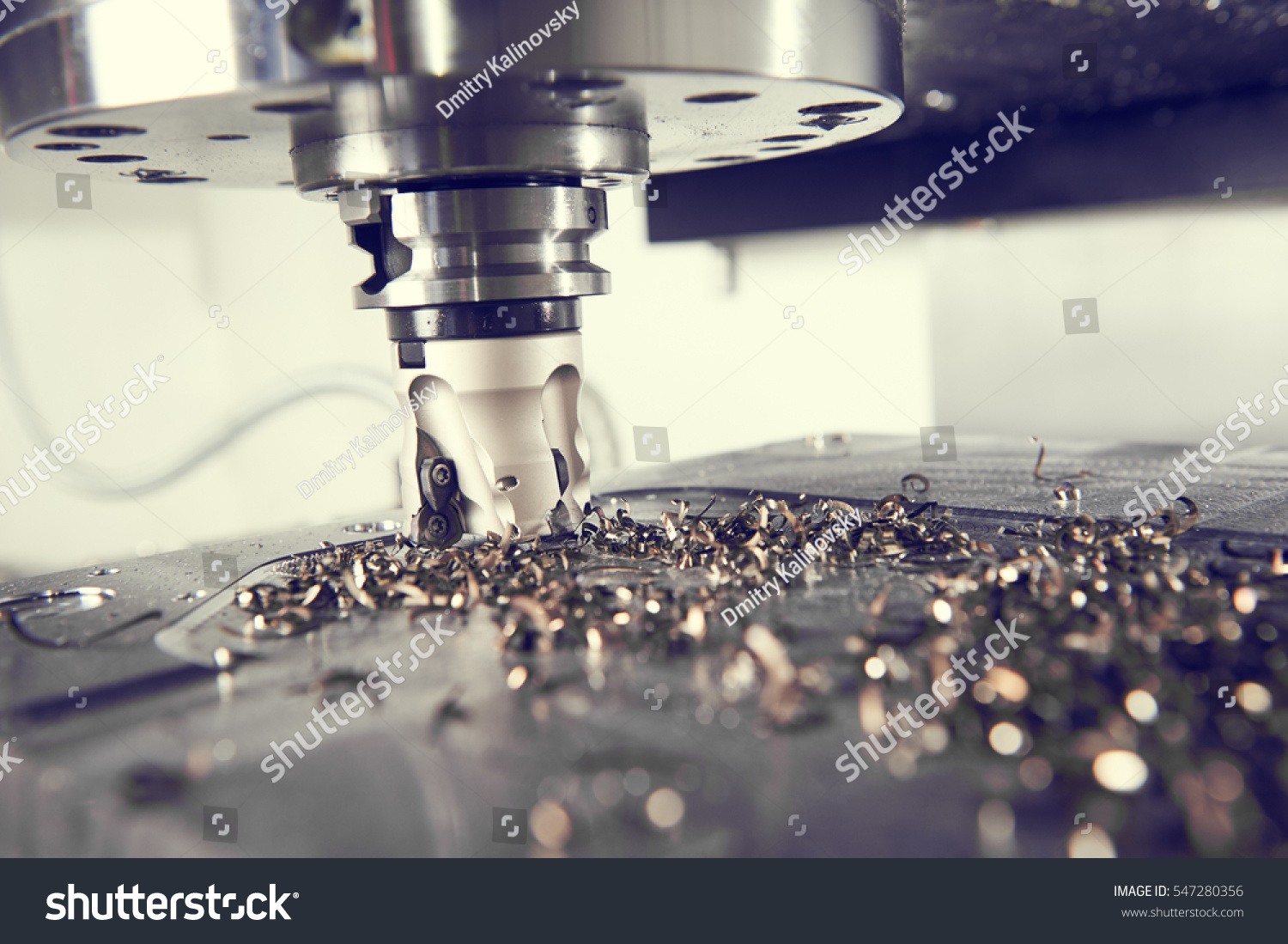 industrial metalworking cutting process by milling cutter #547280356
