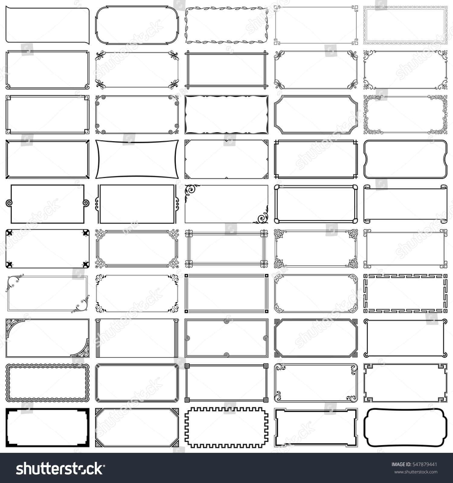 Fifty rectangle frames (set 2) #547879441
