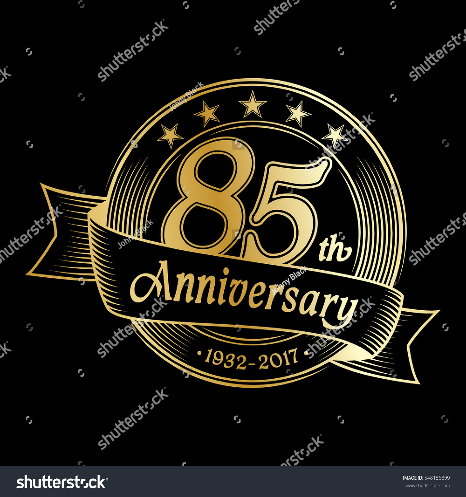 85 Years Anniversary Design Template. Vector And - Royalty Free Stock ...