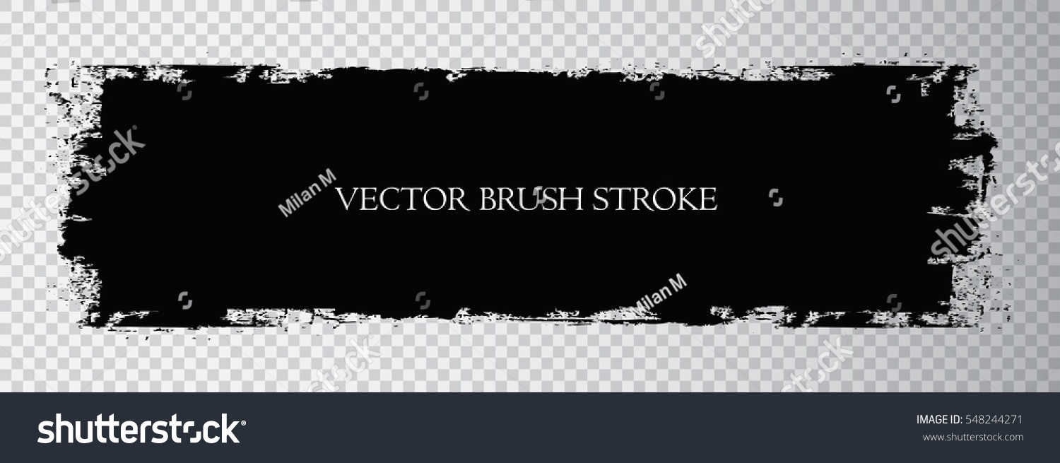 Vector brush stroke.Black grunge stripe. #548244271