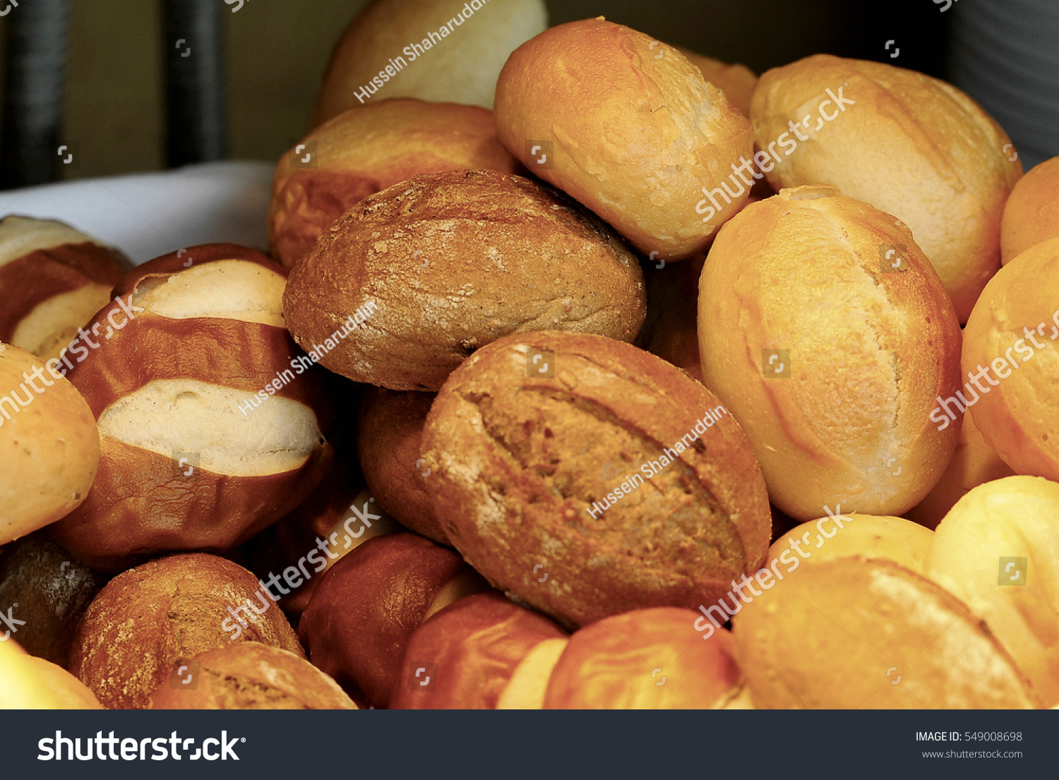 Assorted bread in a basket #549008698
