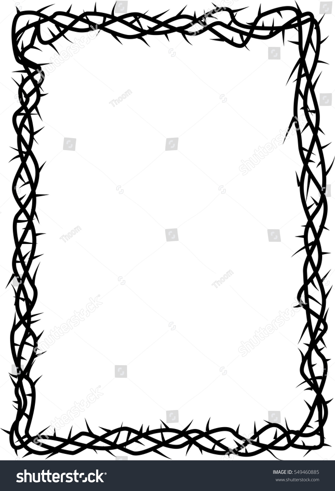 Frame Of Thorns Crown Of Thorns Background Royalty Free Stock