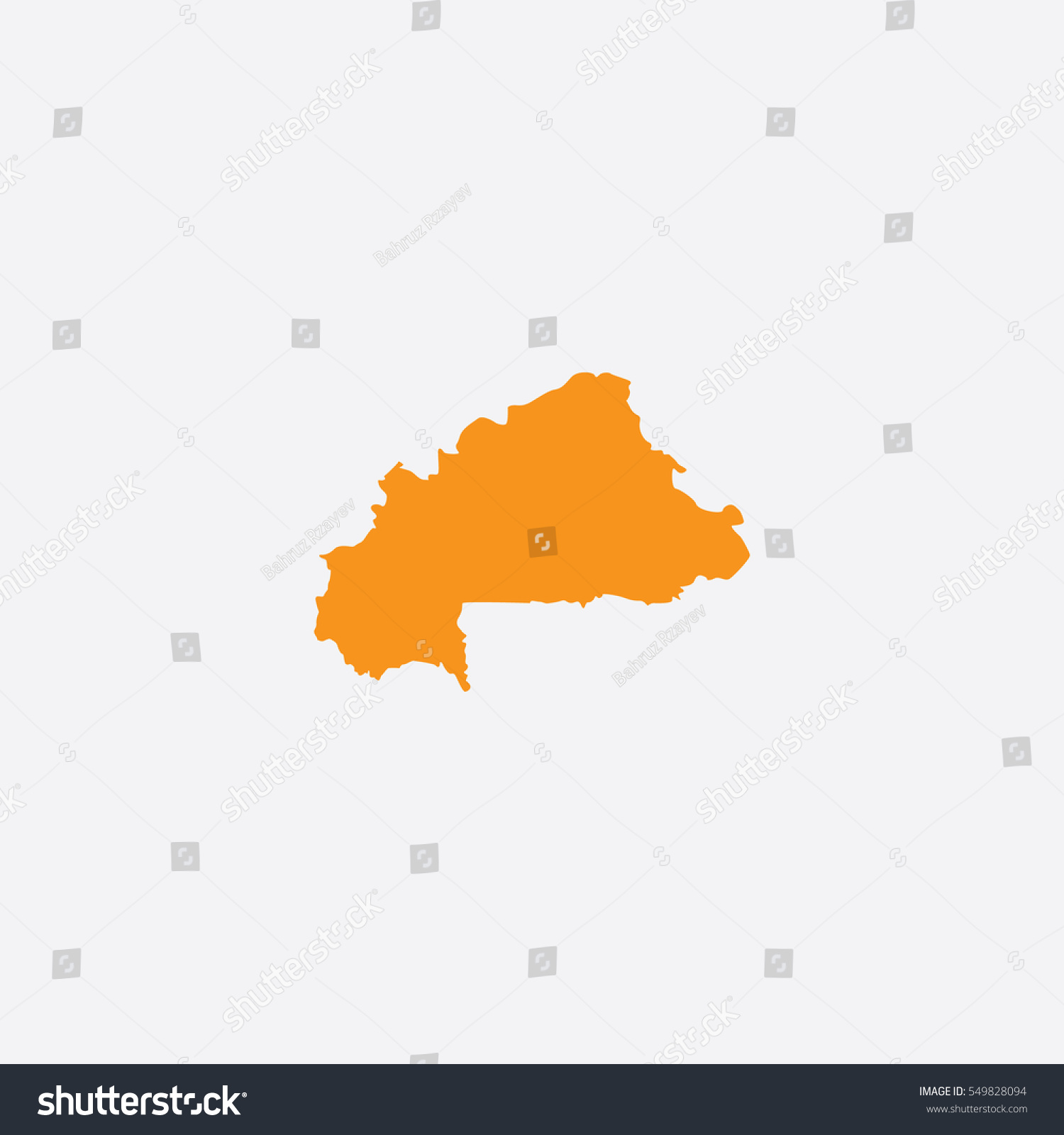 Map Of Burkina Faso Vector Illustration - Royalty Free Stock Vector ...