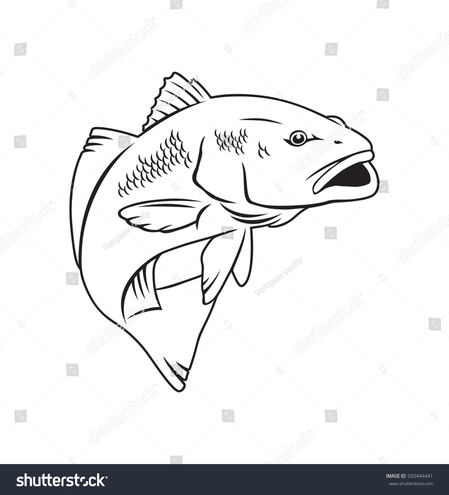 Red Fish - Royalty Free Stock Vector 550444441 - Avopix.com