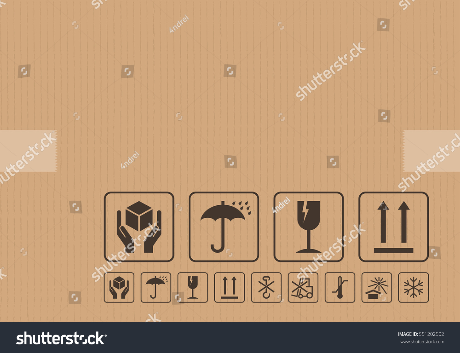 Carton cardboard box icons #551202502
