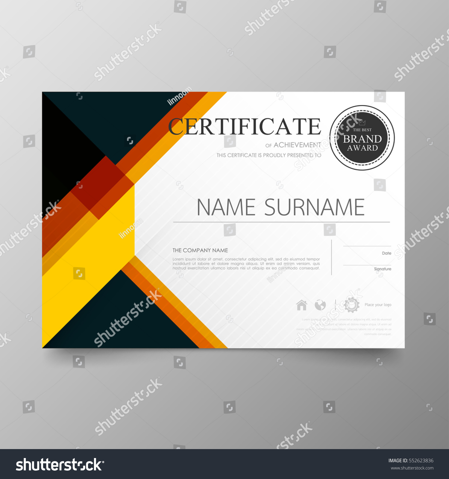 Certificate Premium template awards diploma - Royalty Free Stock Vector ...