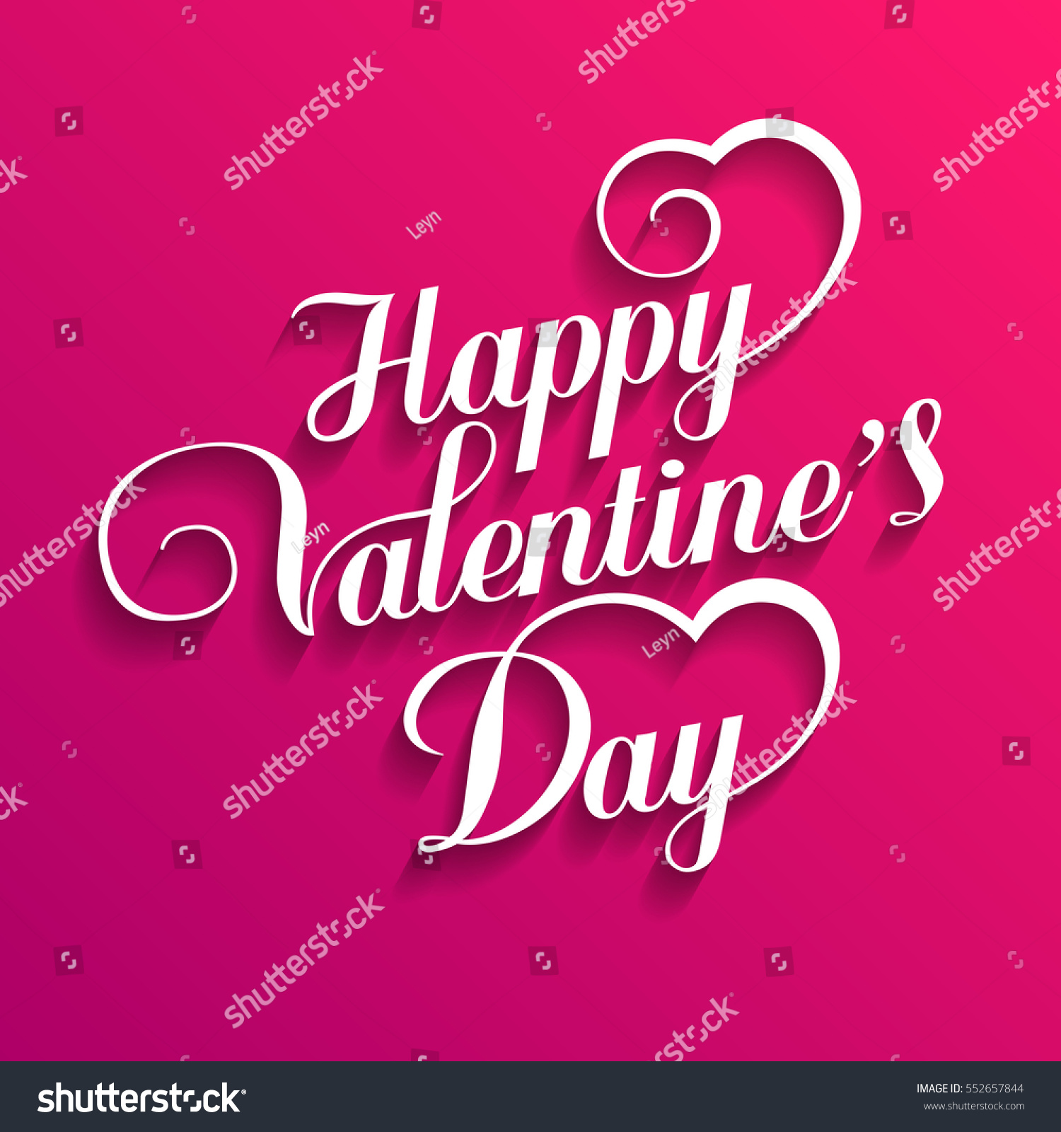 Happy Valentines Day Hand Drawing Vector Lettering design #552657844