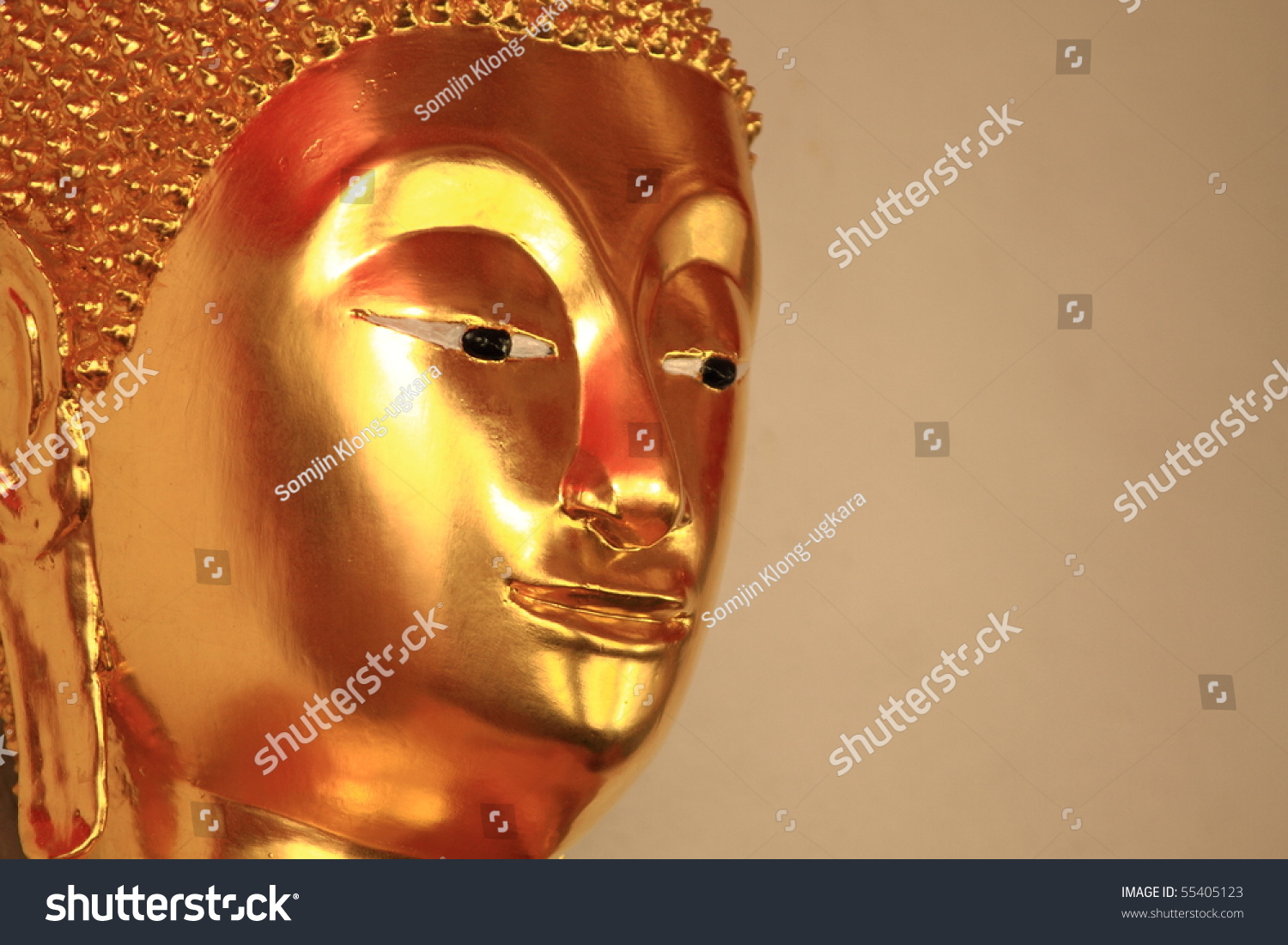 Gold Buddha image #55405123