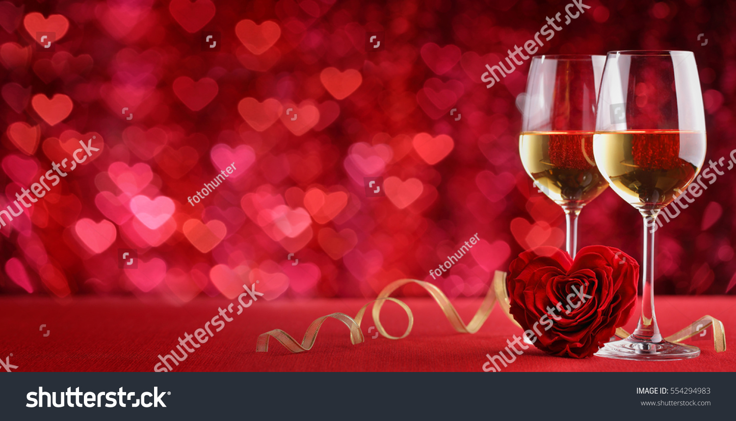 Valentines wine and rose,heart background #554294983