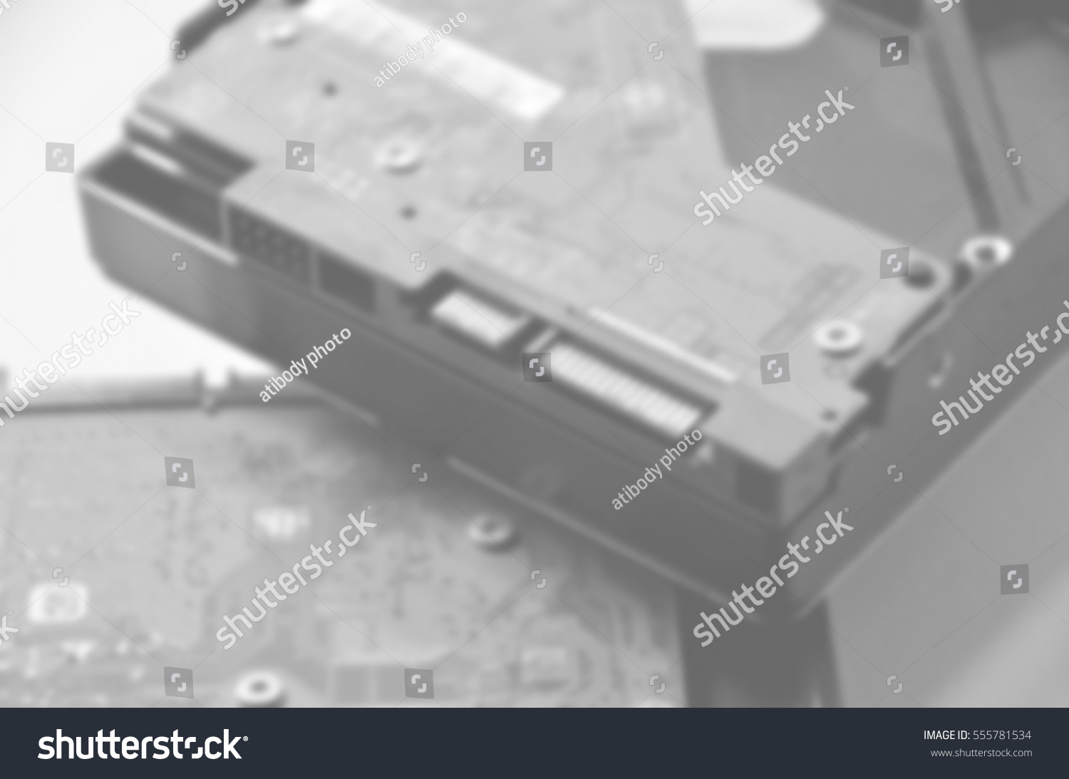 Blurred abstract background of harddisk #555781534