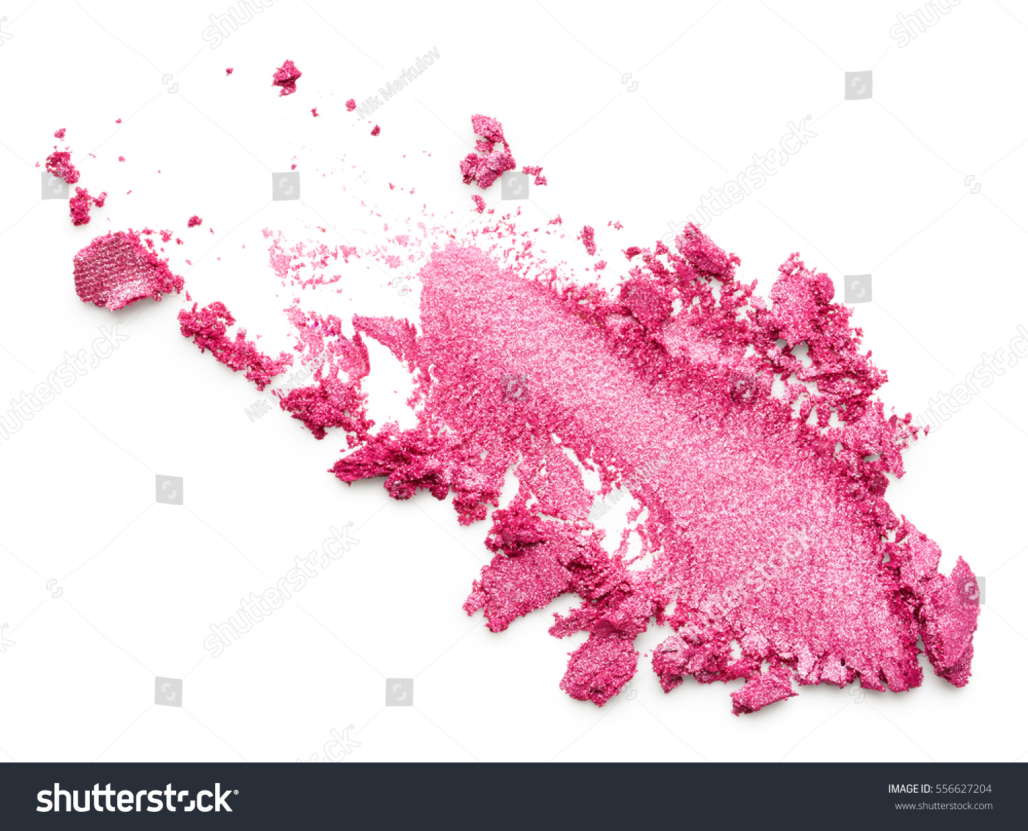 Pink eye shadow isolated on white background #556627204