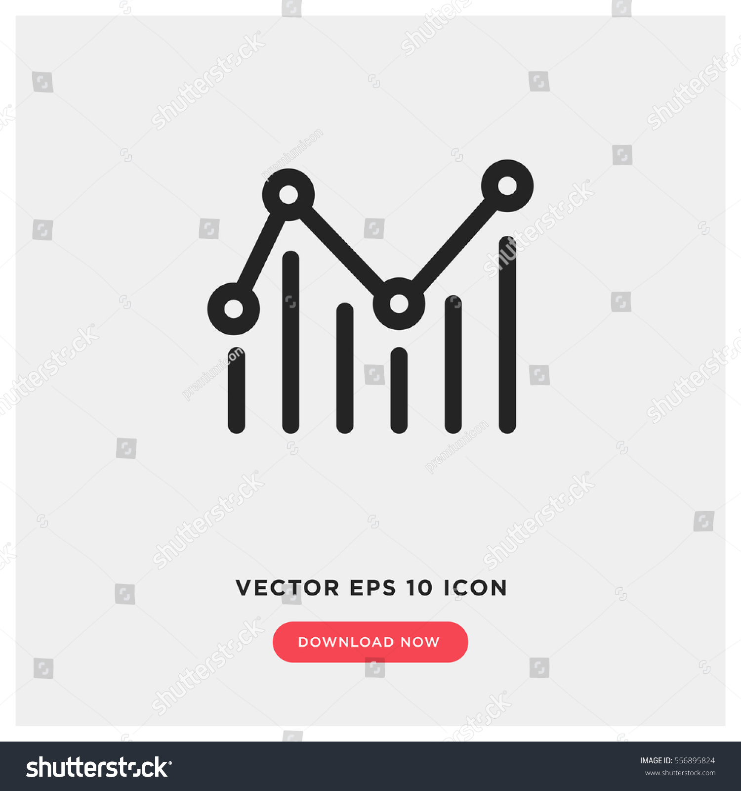 statistics vector icon, infographic chart symbol. Modern, simple flat vector illustration for web site or mobile app #556895824