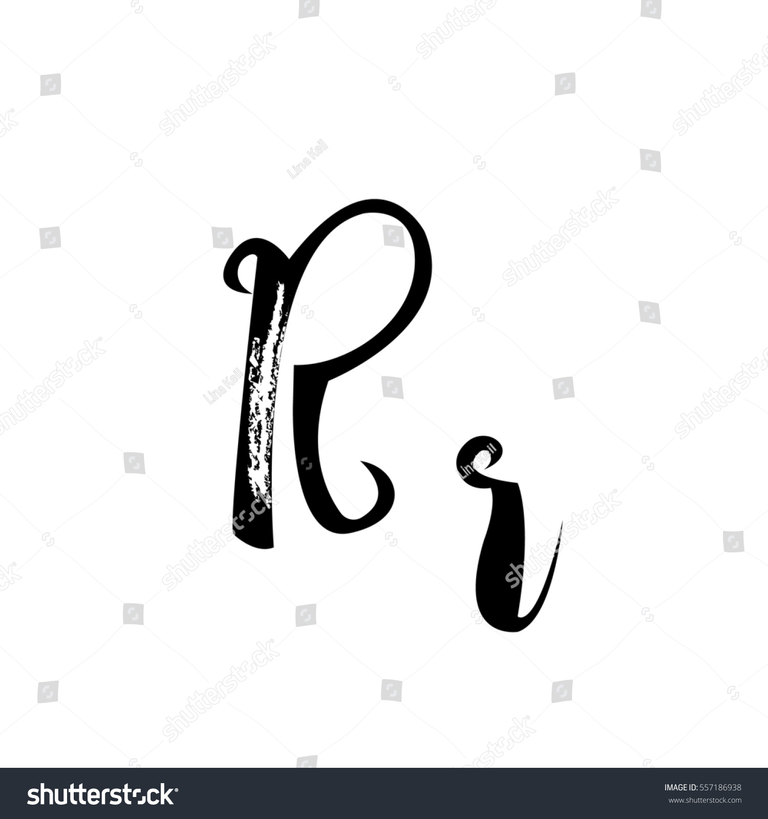 letter r of the alphabet font calligraphy - Royalty Free Stock Photo ...