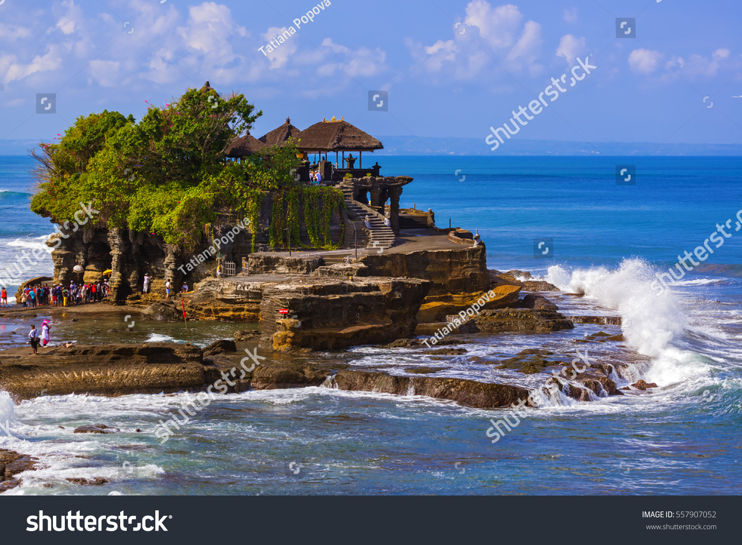 Tanah Lot Temple in Bali Indonesia - nature and architecture background #557907052