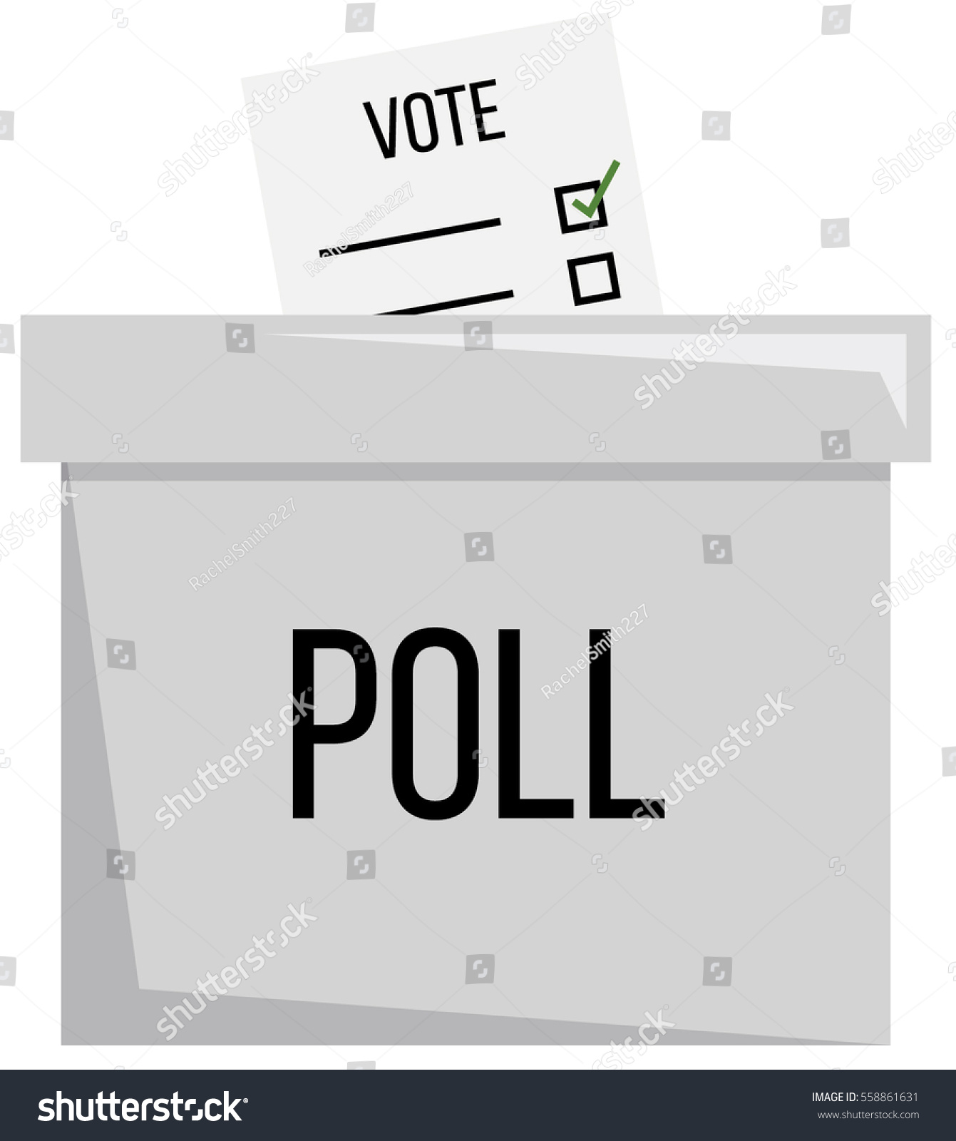 Poll Box - Vector Illustration - Royalty Free Stock Vector 558861631 ...